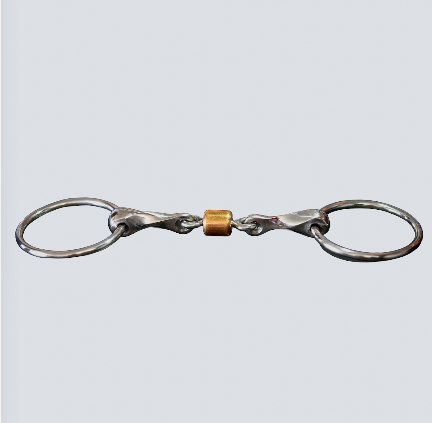 Cabastic Loose ring twisted snaffle with plain copper roller-1