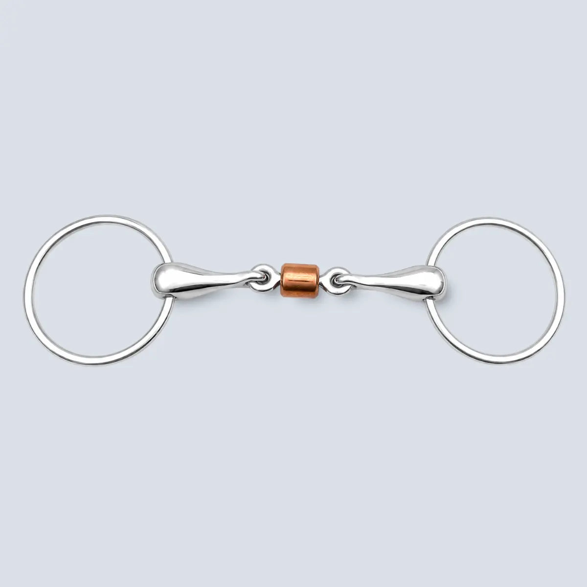 Cabastic Loose ring twisted snaffle with plain copper roller