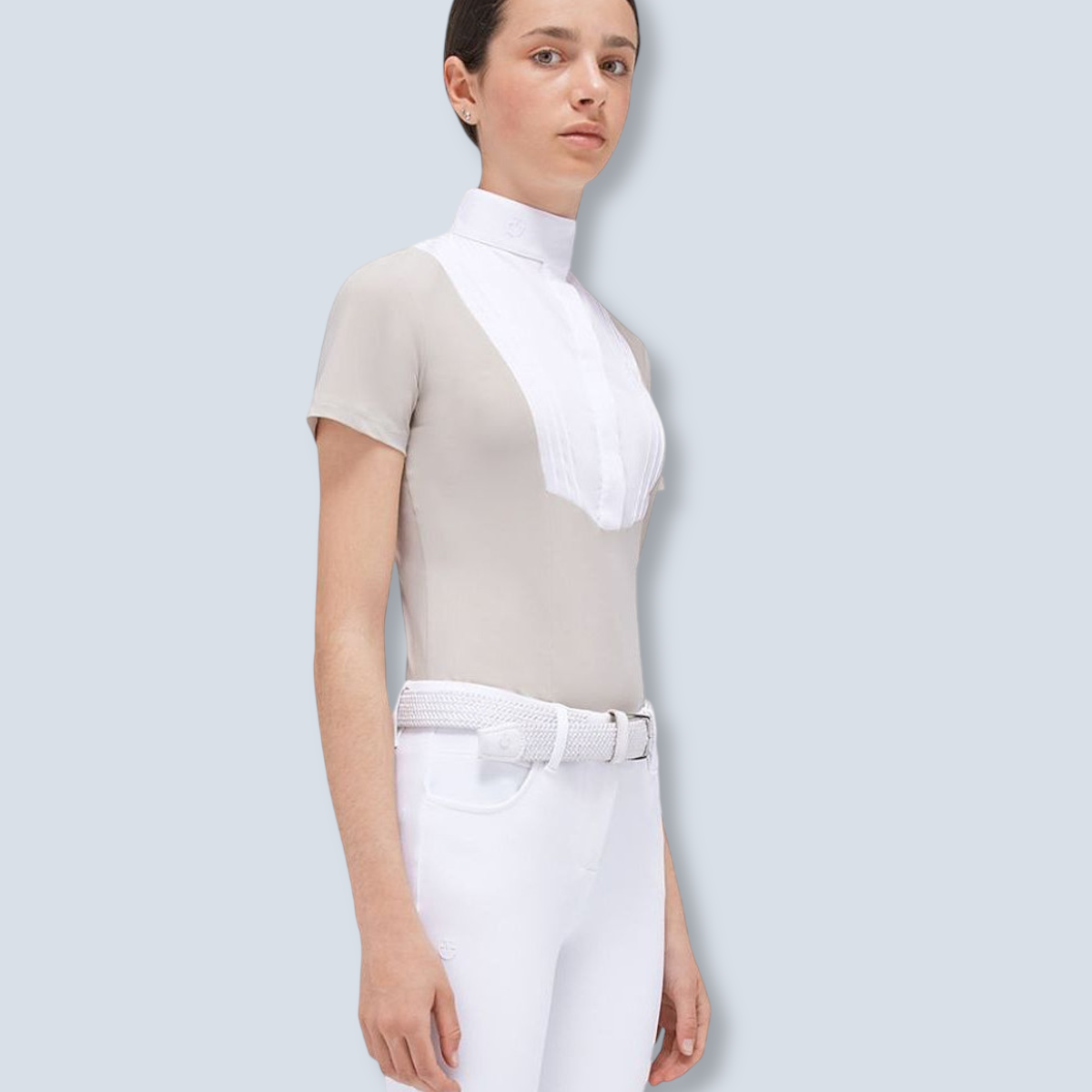 Cavalleria Toscana Girl´s Short Sleeve Jersey Bib Show Shirt 