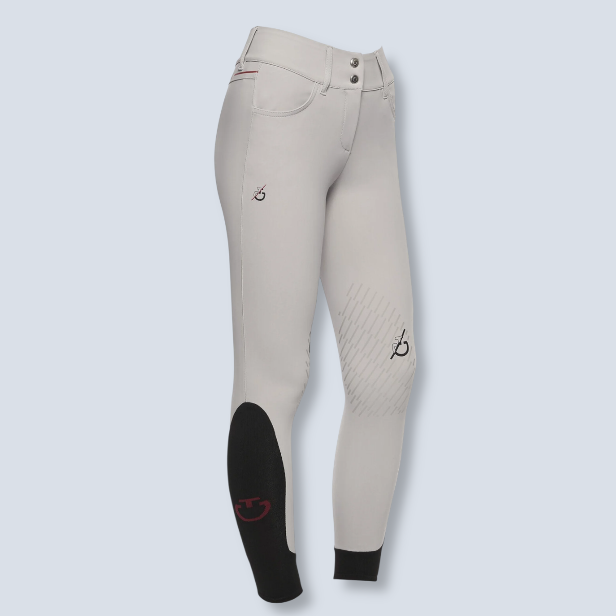 Cavalleria Toscana Team Red Stripe High Waist Breeches-1