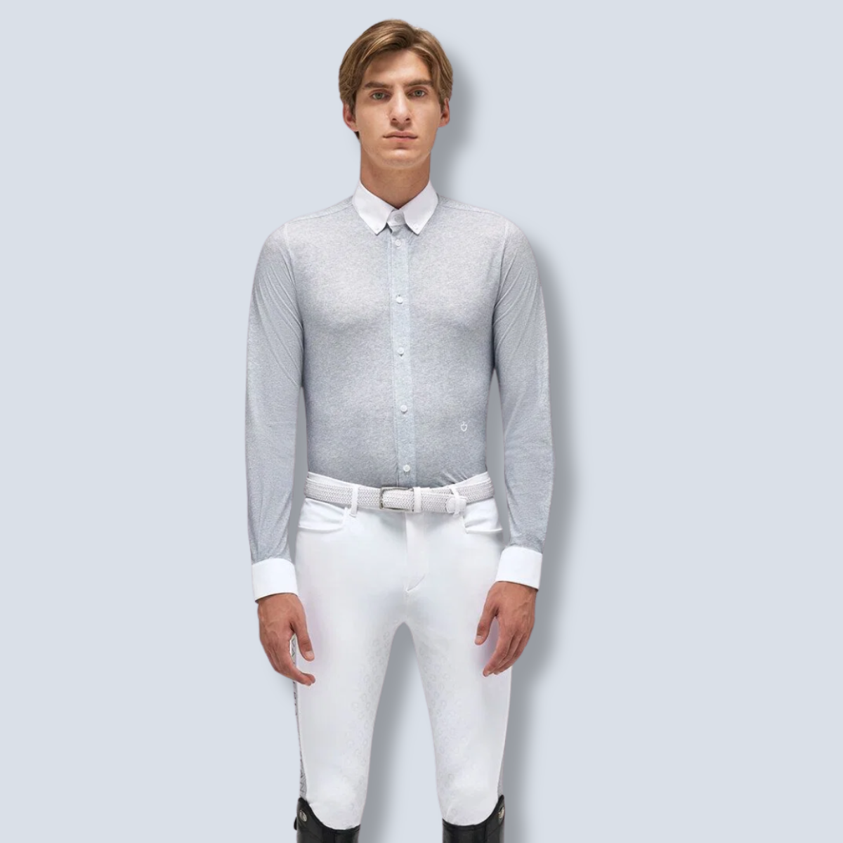 Cavalleria Toscana Men's Guibert Shirt Long Sleeve Shirt -2
