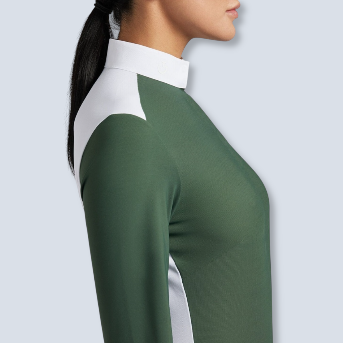 Cavalleria Toscana Women’s Show Shirt In Tech Jersey With Buttons-2