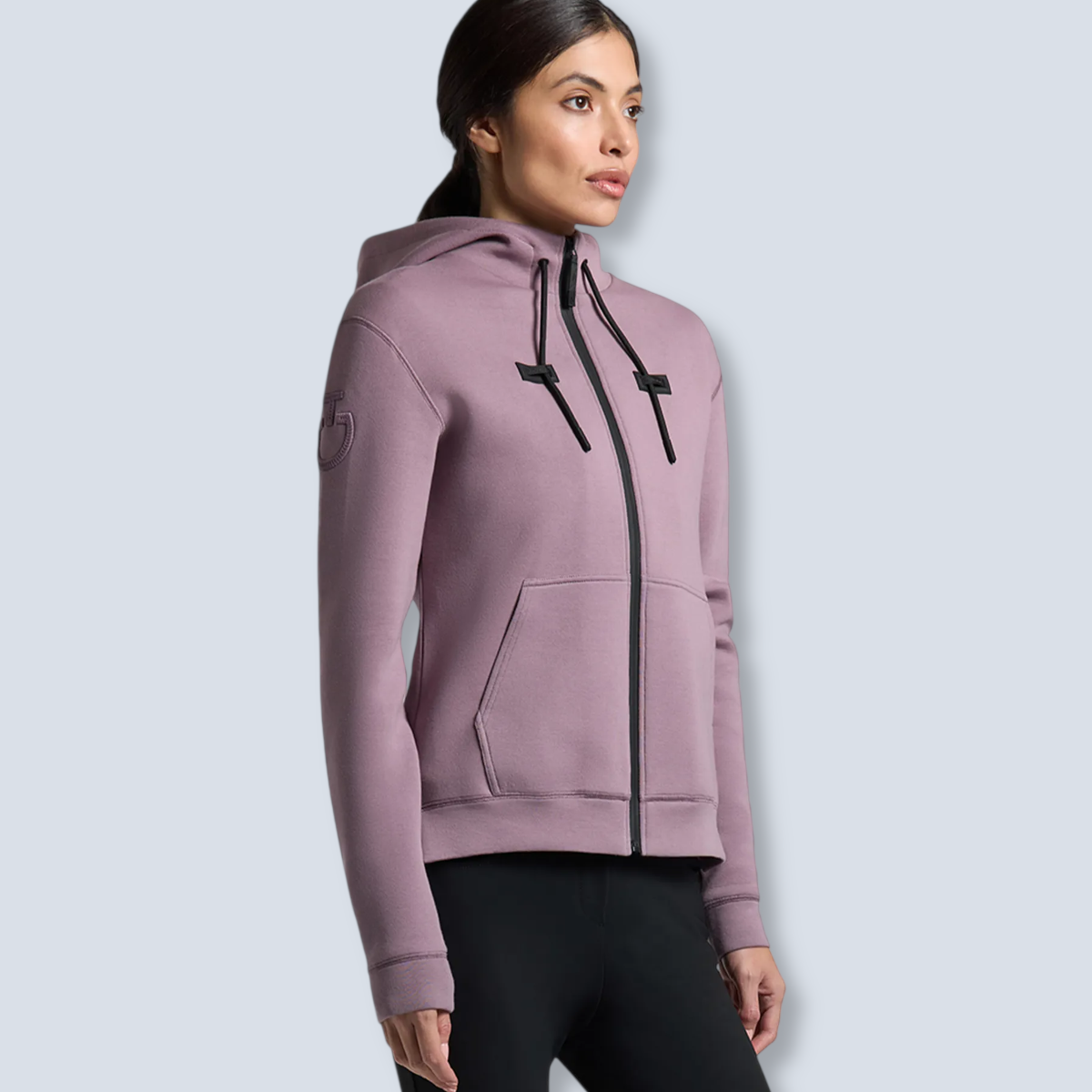 Cavalleria Toscana Women´s Cotton Zip Hoodie-2