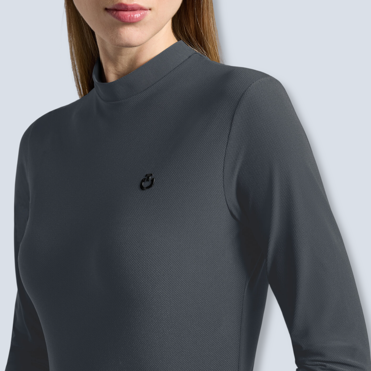 Cavalleria Toscana Women´s Jersey Long Sleeve Training Polo With 3D Stamp-7