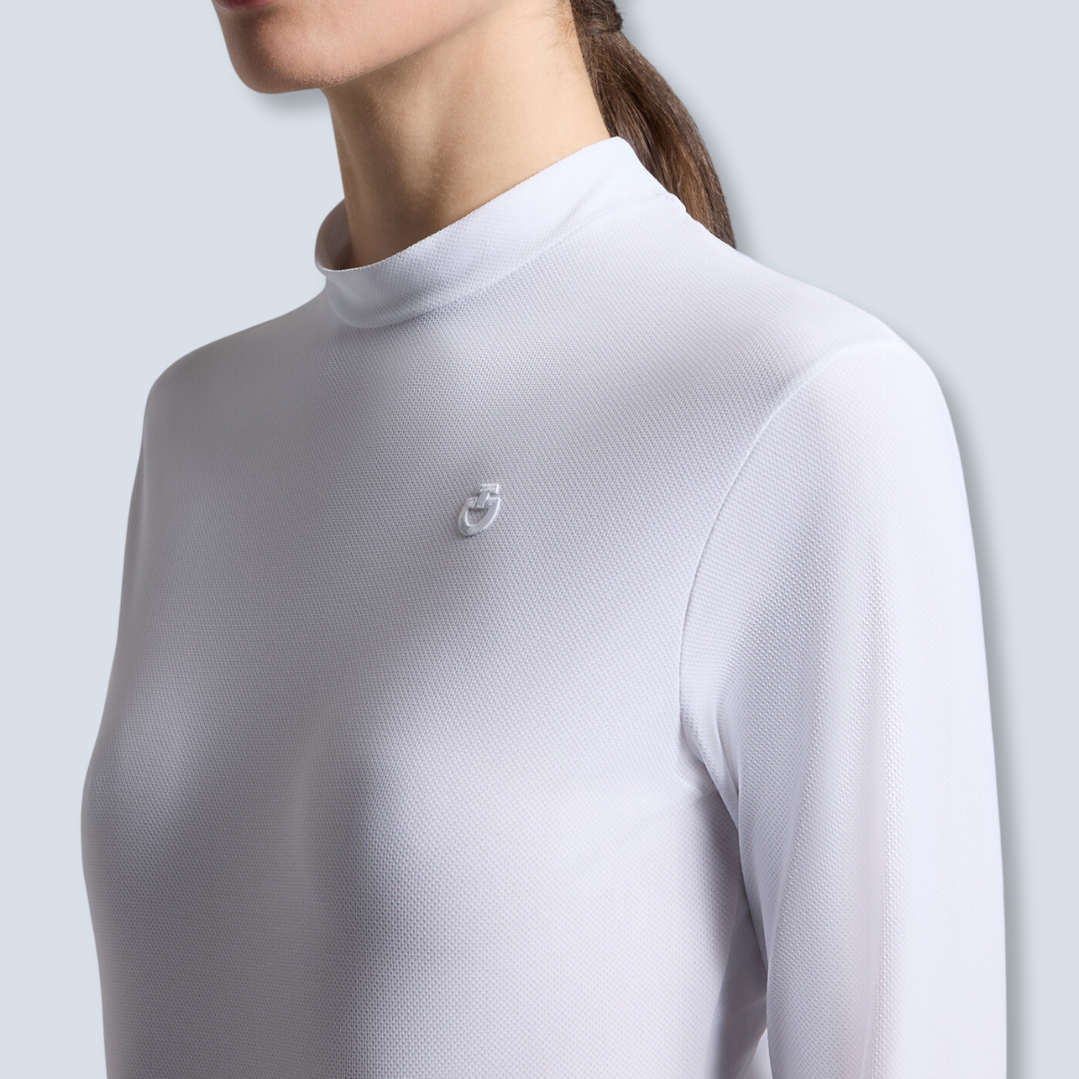 Cavalleria Toscana Women´s Jersey Long Sleeve Training Polo With 3D Stamp-5