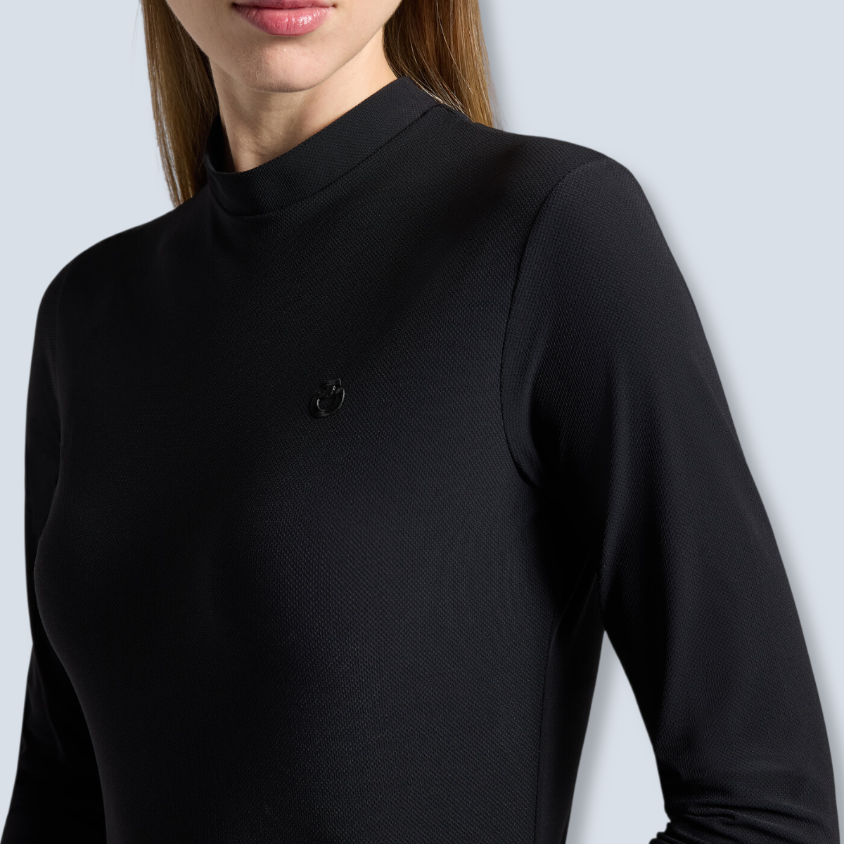 Cavalleria Toscana Women´s Jersey Long Sleeve Training Polo With 3D Stamp-3