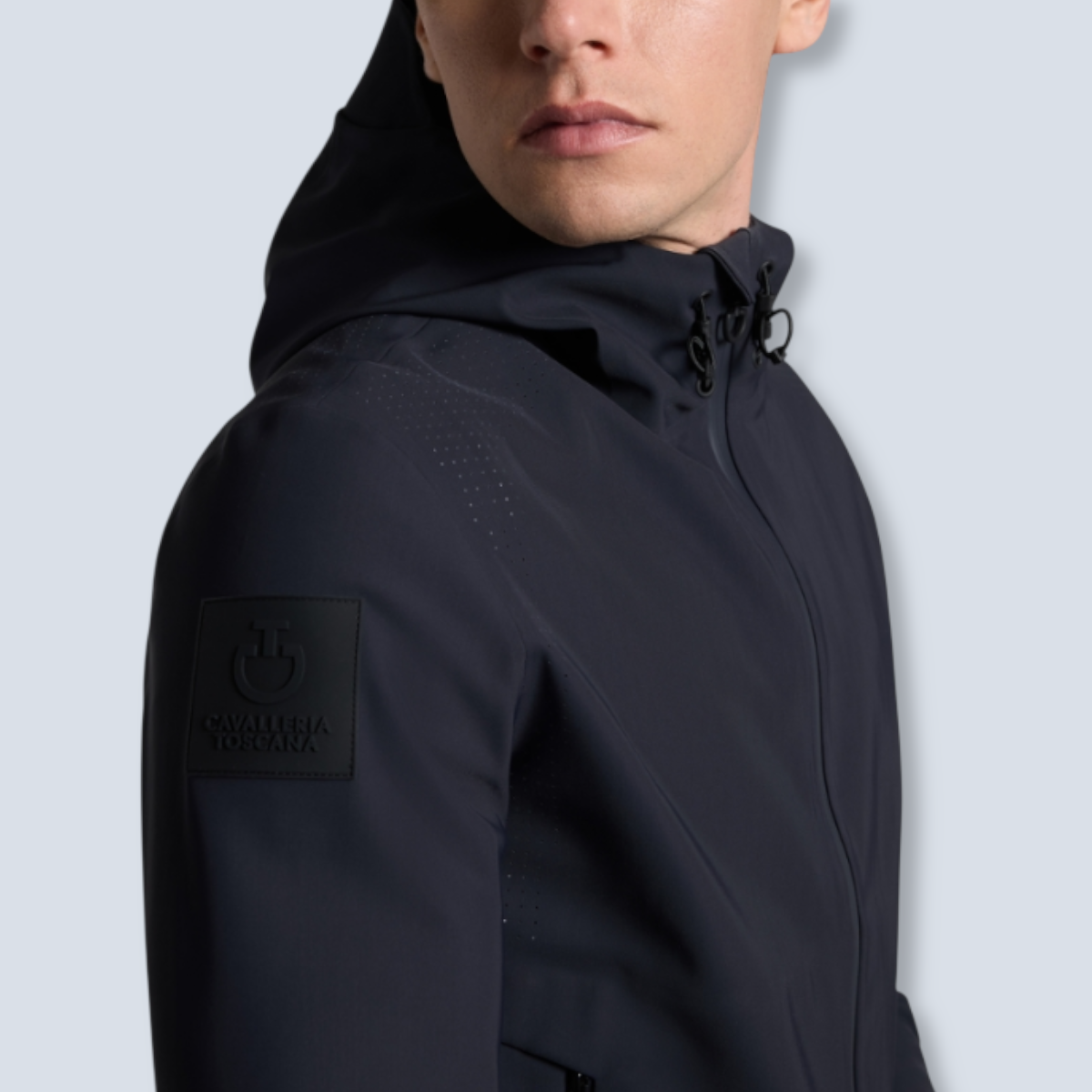 Cavalleria Toscana Men's Perforated Jersey Softshell-2