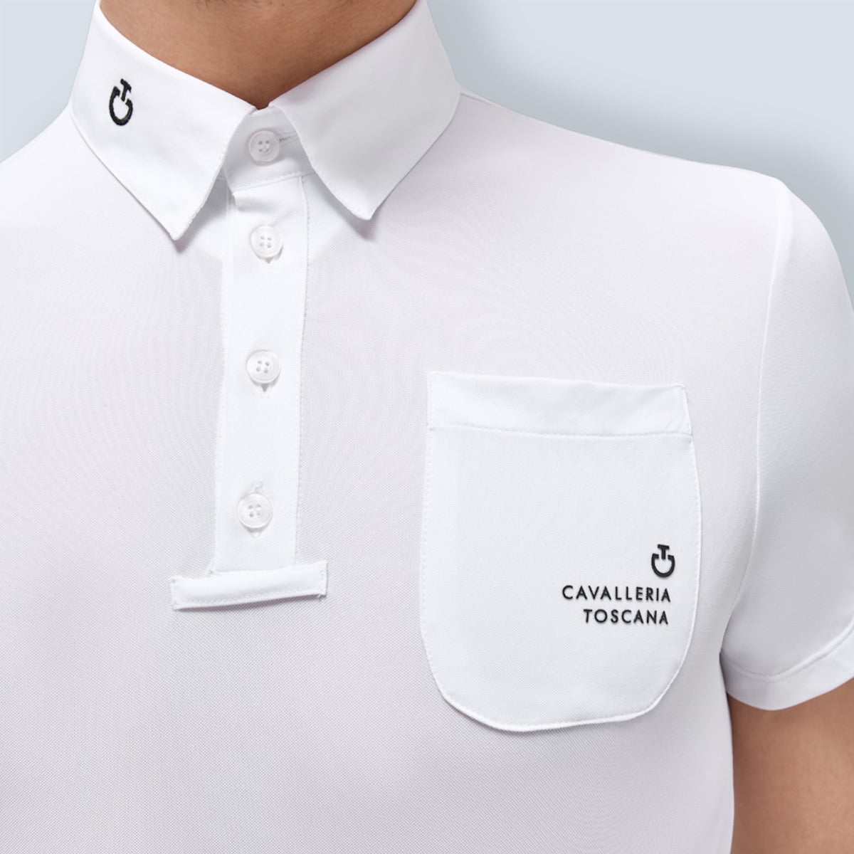 Cavalleria Toscana Men’s tech Pique Short Sleeve With Mesh Show Shirt-4