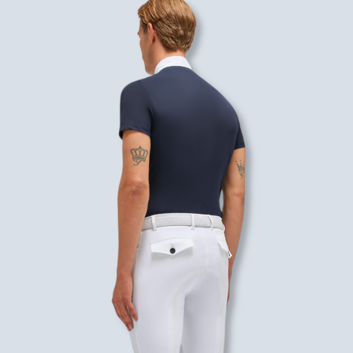 Cavalleria Toscana Men’s Tech Piquet Short Sleeve Show Shirt-2