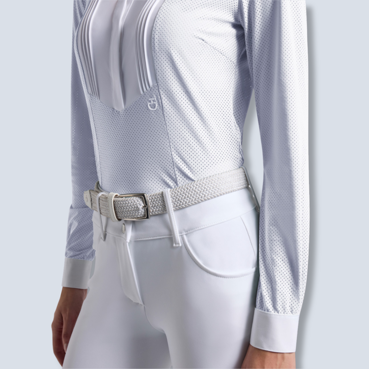 Cavalleria Toscana Women's American Long Sleeve Show Shirt-4