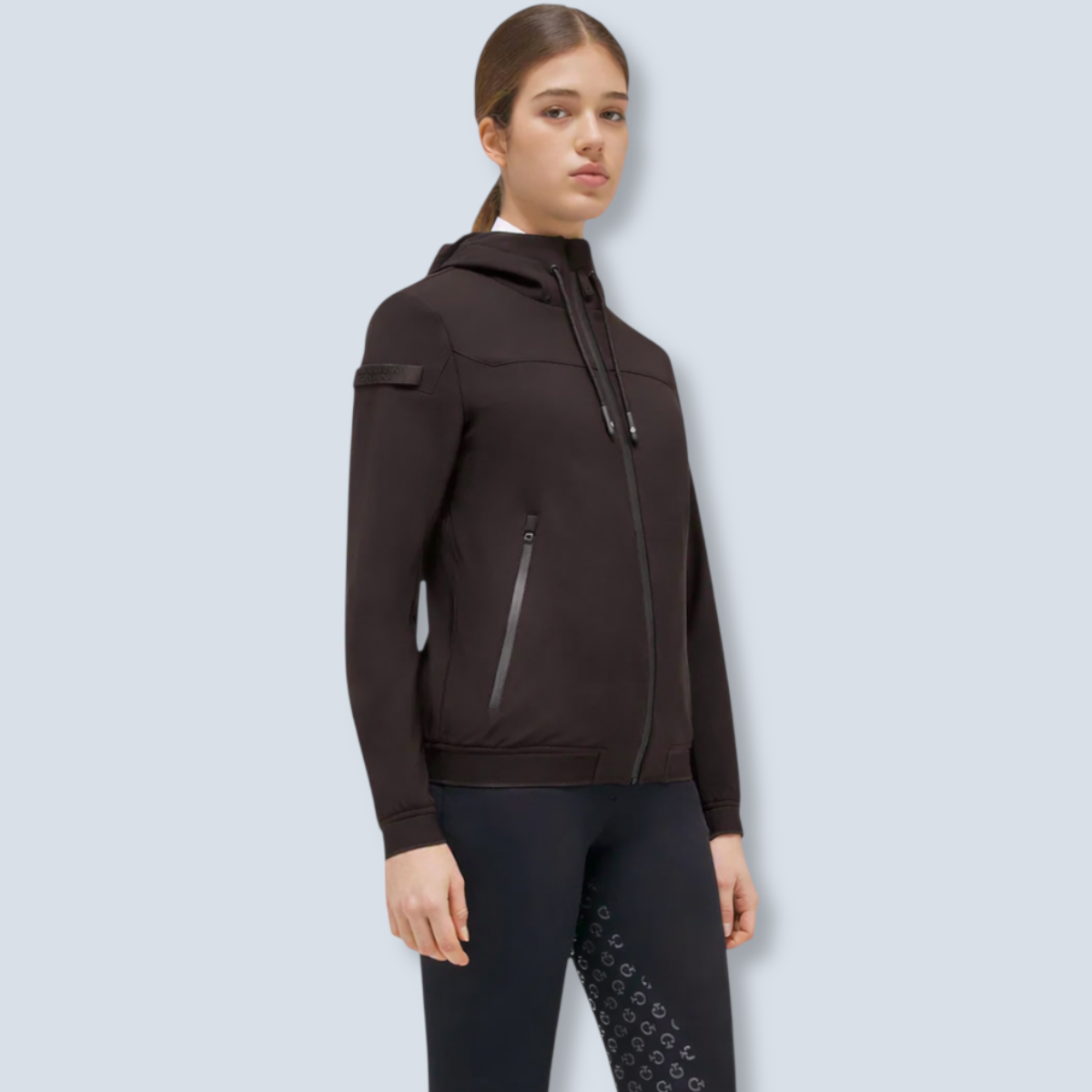 Cavalleria Toscana Women's Jersey + Velvet Hood Jacket