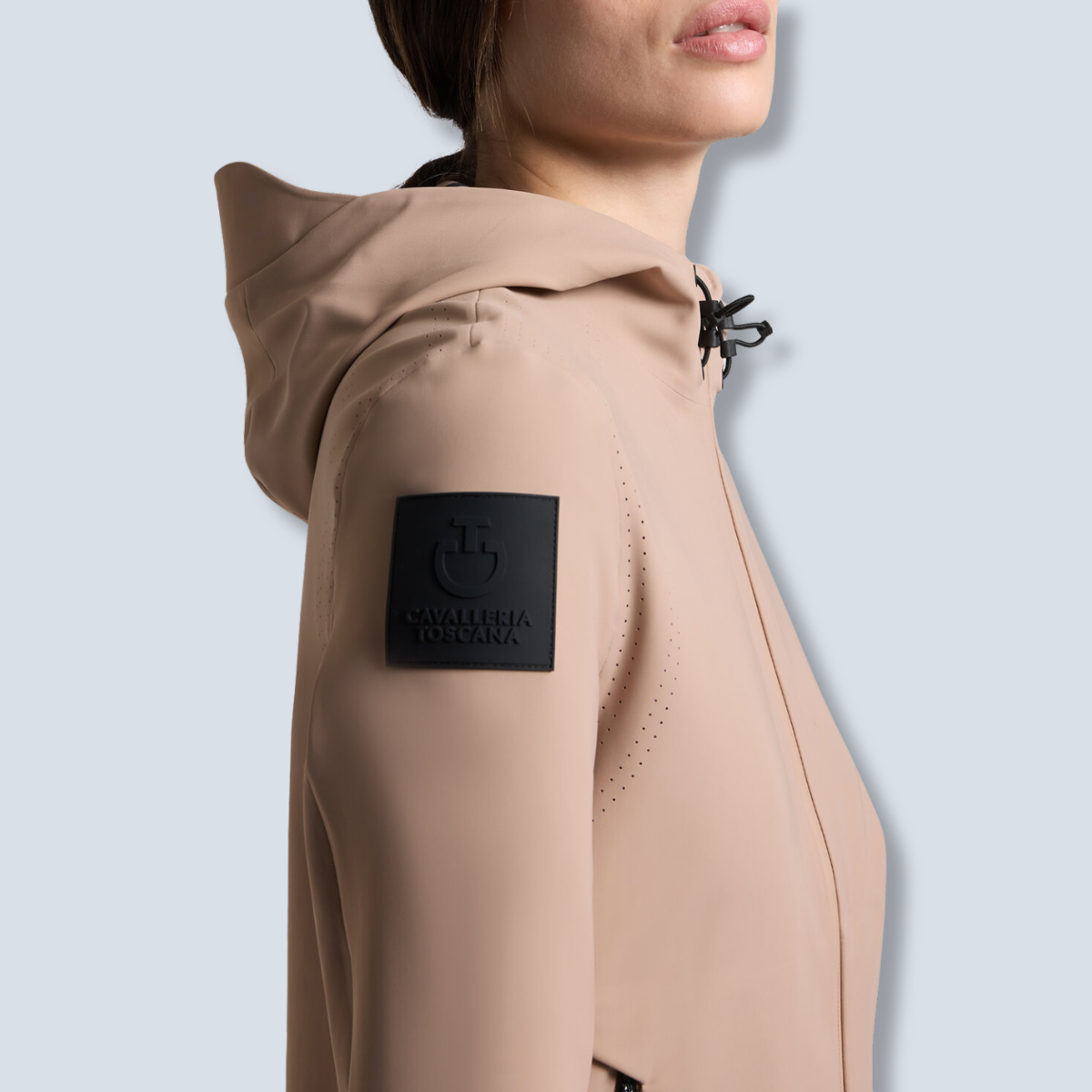 Cavalleria Toscana Women's Perforated Jersey Softshell Jacket-3