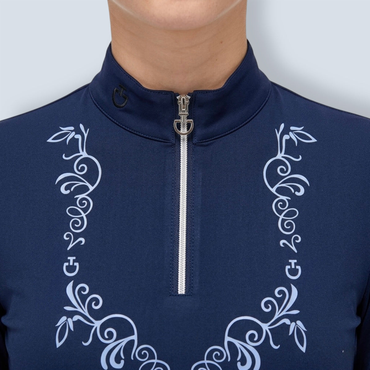Cavalleria Toscana Young Girl’s Motif Print Jersey Long Sleeve Show Shirt-4