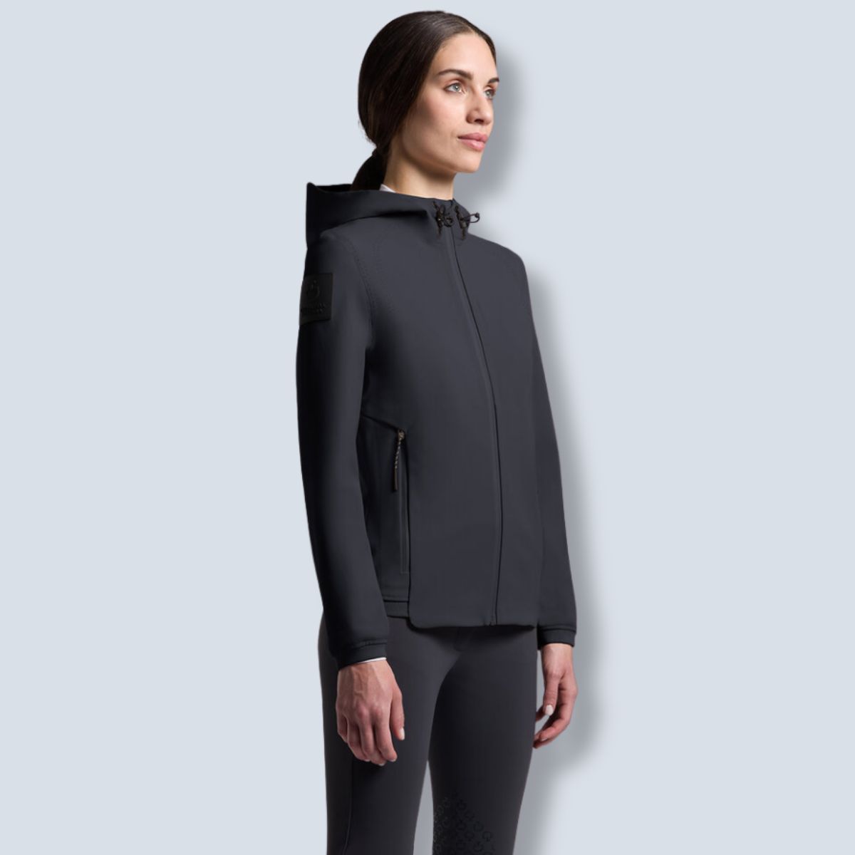 Cavalleria Toscana Women's Perforated Jersey Softshell Jacket-4