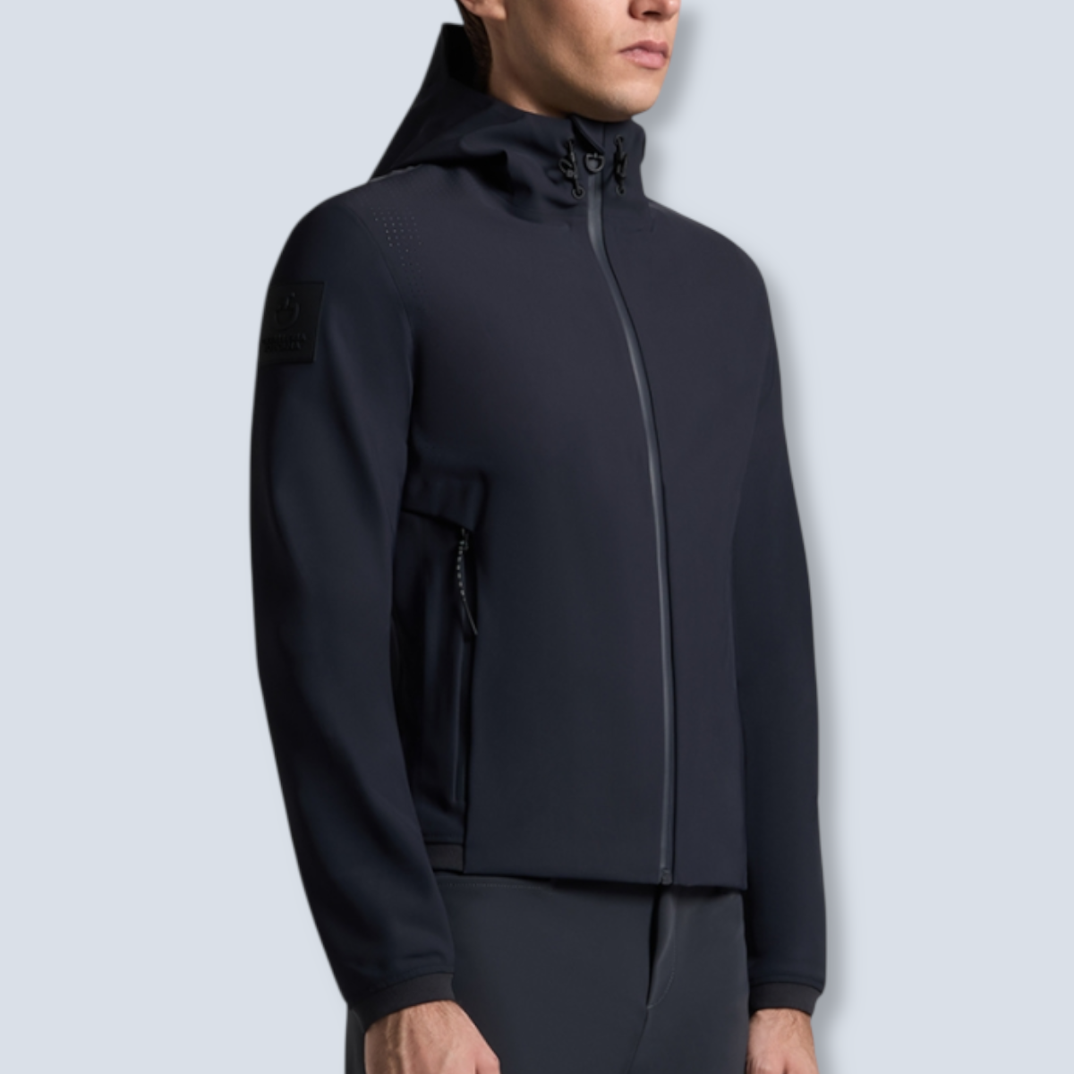 Cavalleria Toscana Men's Perforated Jersey Softshell