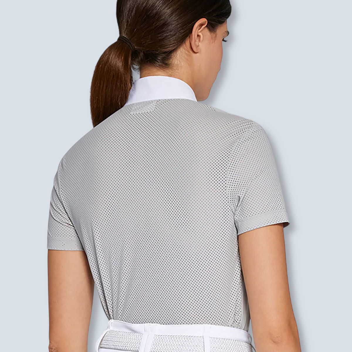 Cavalleria Toscana Women's Perforated Jersey Short Sleeve Top-2