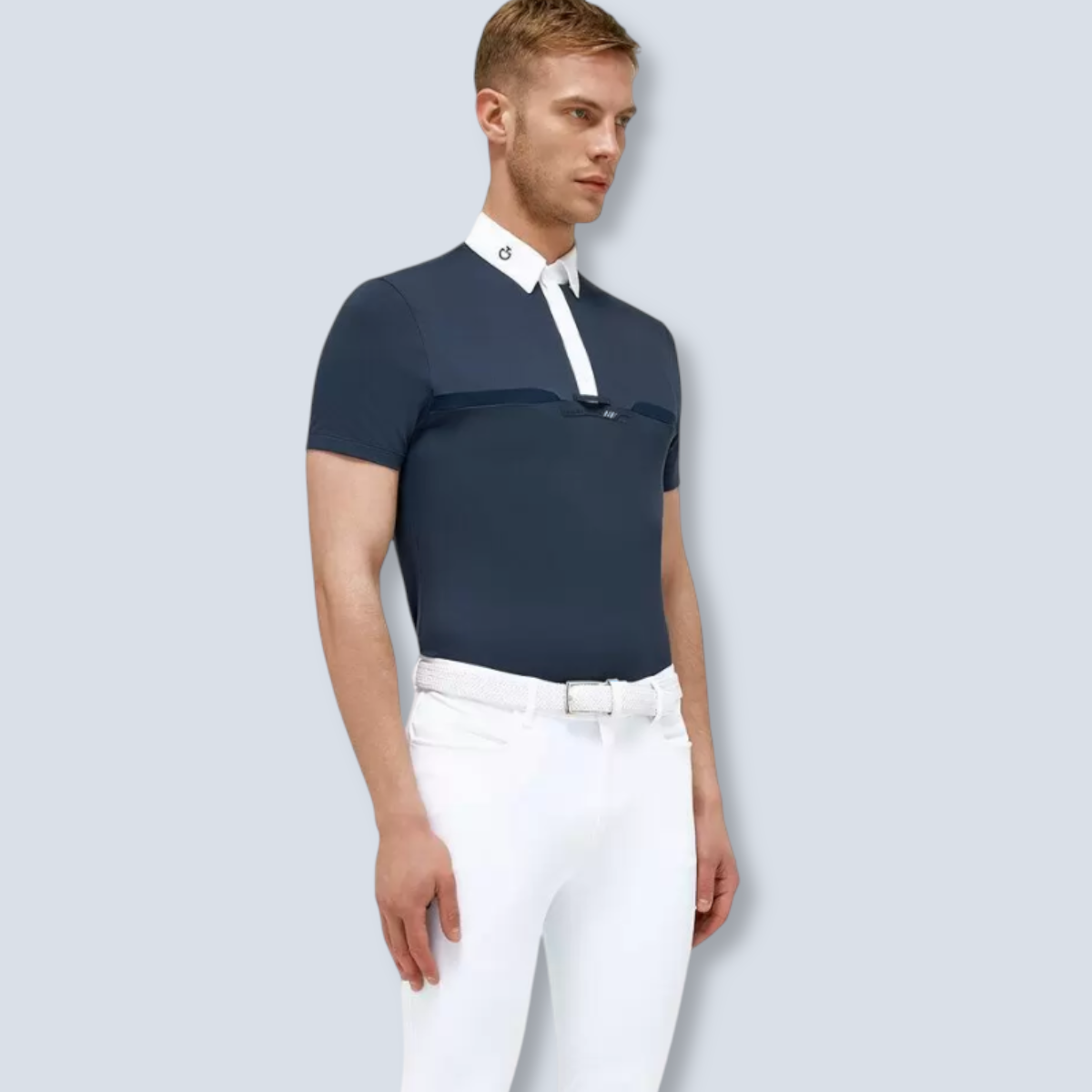 Cavalleria Toscana Men's Dash Perform Piquet Short Sleeve Show Shirt-2