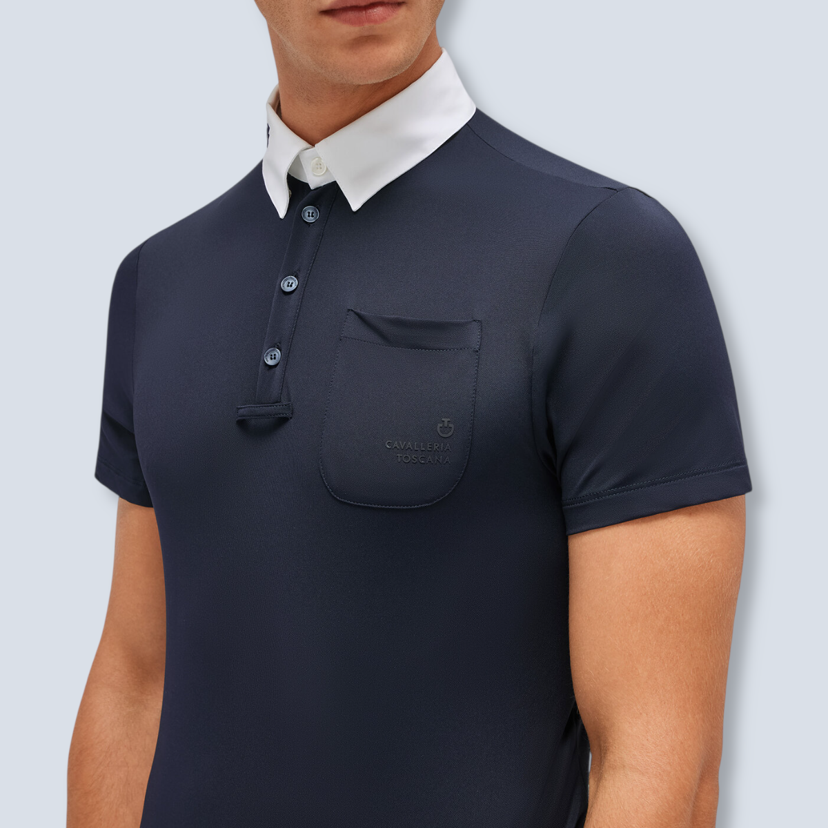 Cavalleria Toscana Men’s Tech Piquet Short Sleeve Show Shirt-3