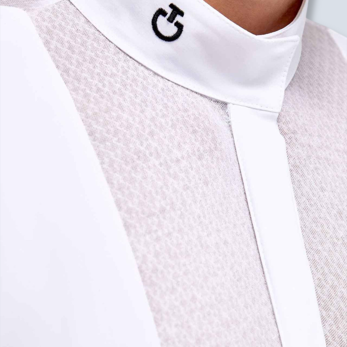 Cavalleria Toscana Women´s Lacey Drop Bib Long Sleeve Show Shirt-2