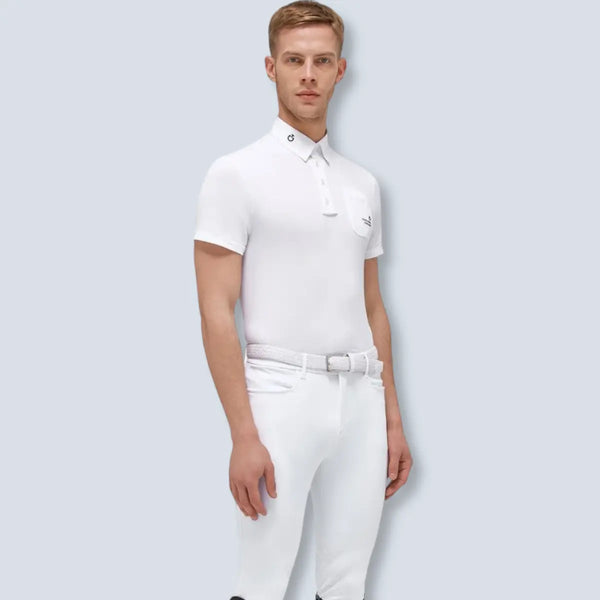 Cavalleria Toscana Men’s Tech Piquet Short Sleeve Show Shirt