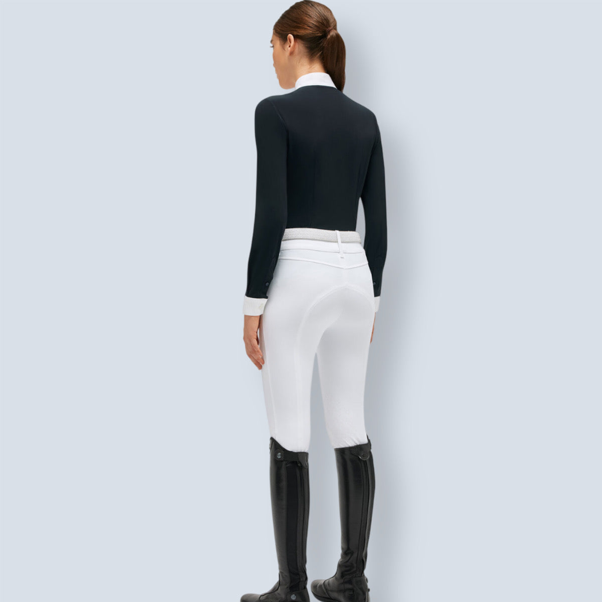 Cavalleria Toscana Jersey with Cotton Pleated Bib Cuff Long Sleeve Competition Shirt-3