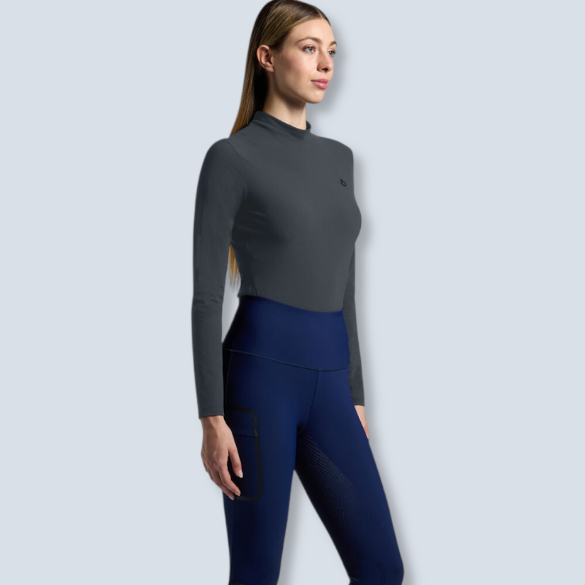 Cavalleria Toscana Women´s Jersey Long Sleeve Training Polo With 3D Stamp-9