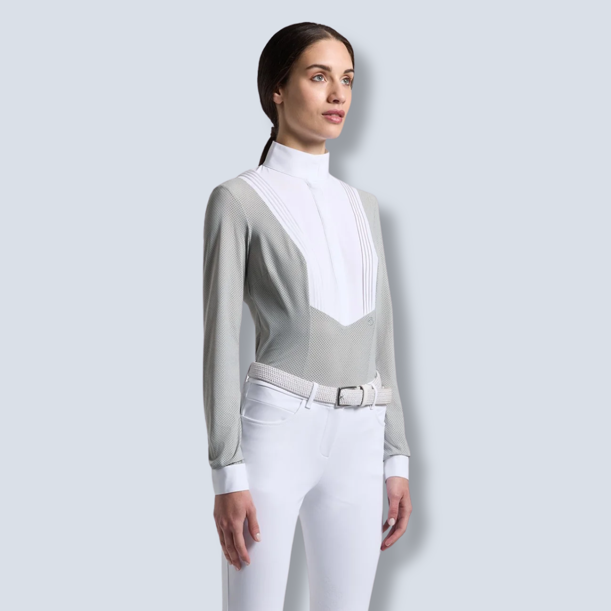 Cavalleria Toscana Women's American Long Sleeve Show Shirt-3