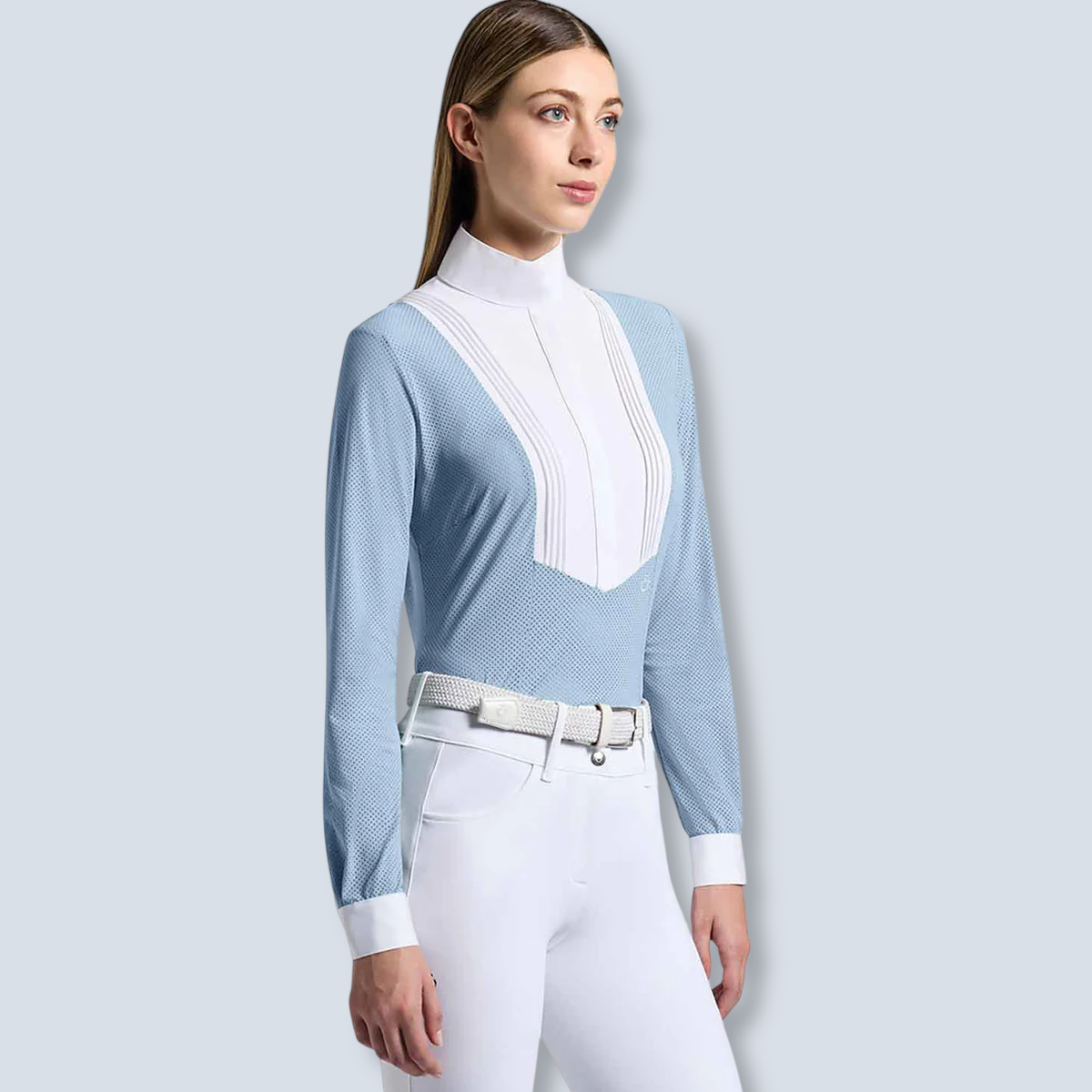 Cavalleria Toscana Women´s Perforated American Long Sleeve Show Shirt