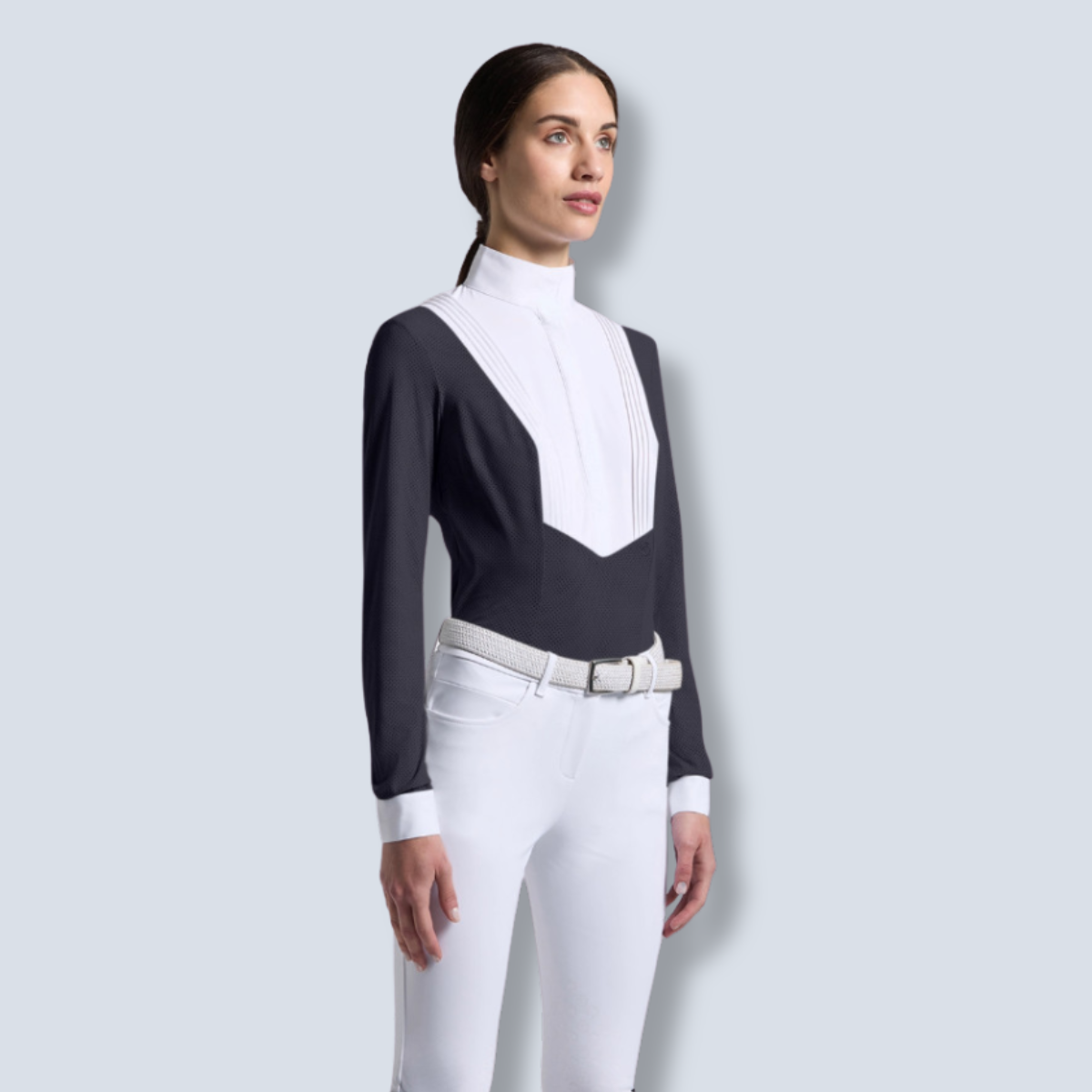 Cavalleria Toscana Women's American Long Sleeve Show Shirt-1