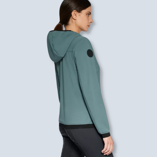 Cavalleria Toscana Women’s Perforated Jersey Hooded Jacket 