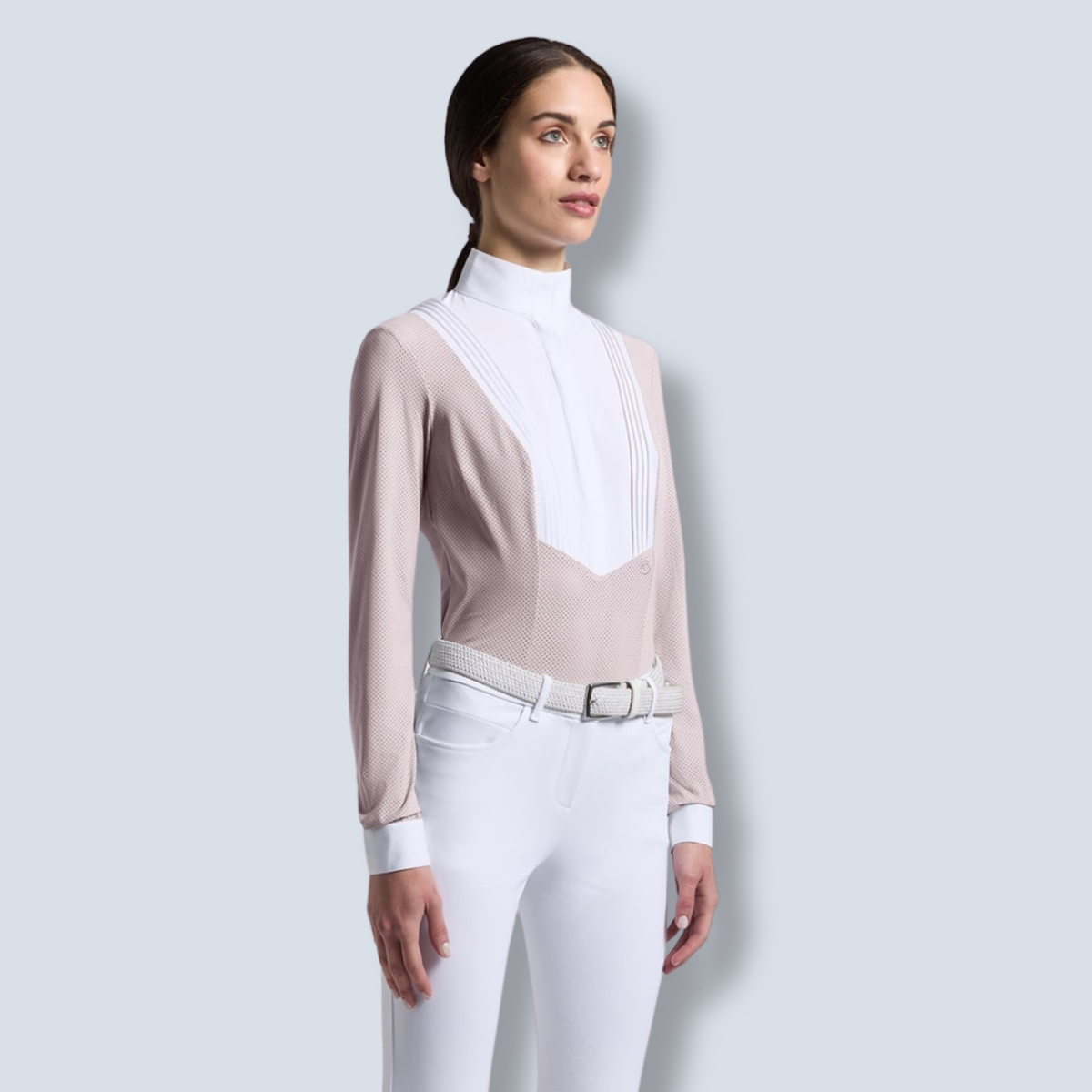 Cavalleria Toscana Women's American Long Sleeve Show Shirt-2