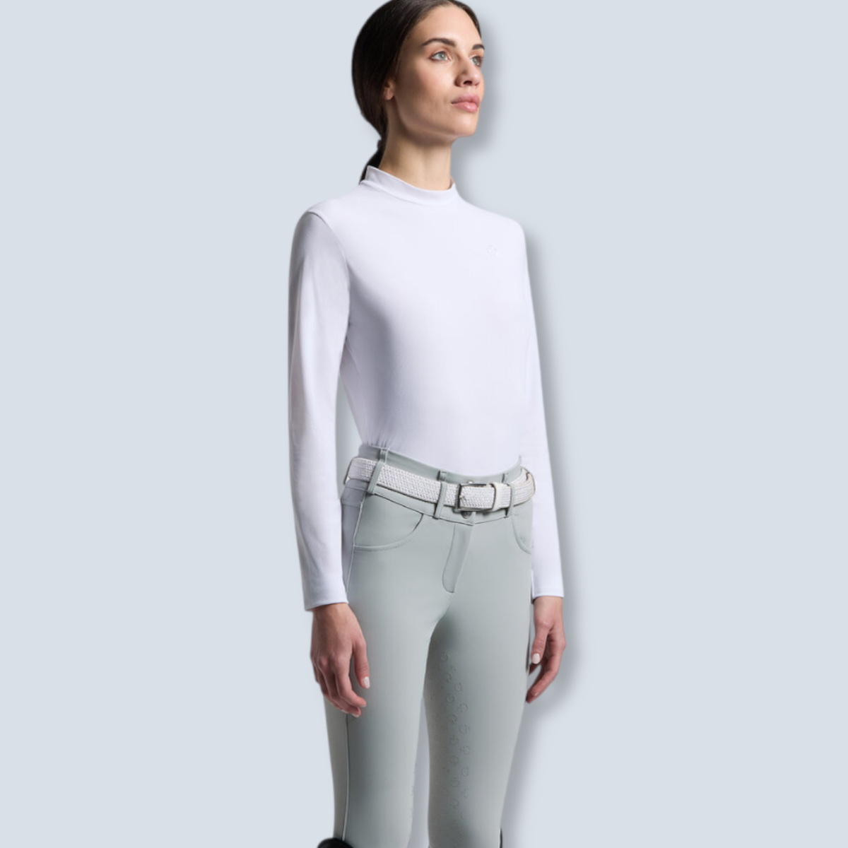 Cavalleria Toscana Women´s Jersey Long Sleeve Training Polo With 3D Stamp-4