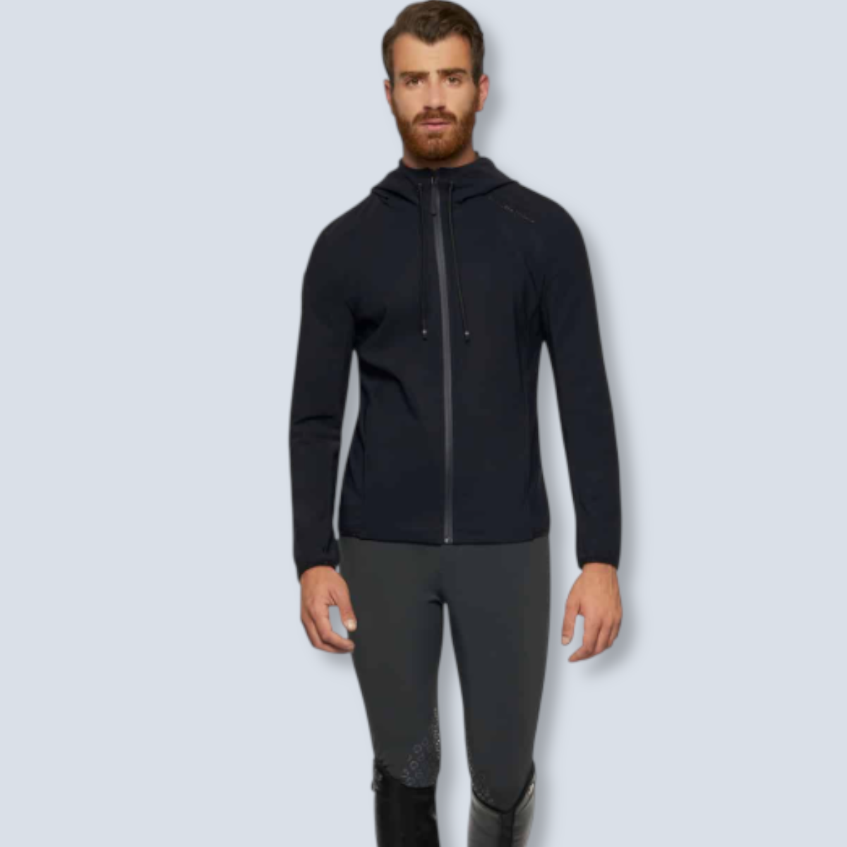 Cavalleria Toscana  Men´s Perforated Jersey Insert Hood Jacket -4