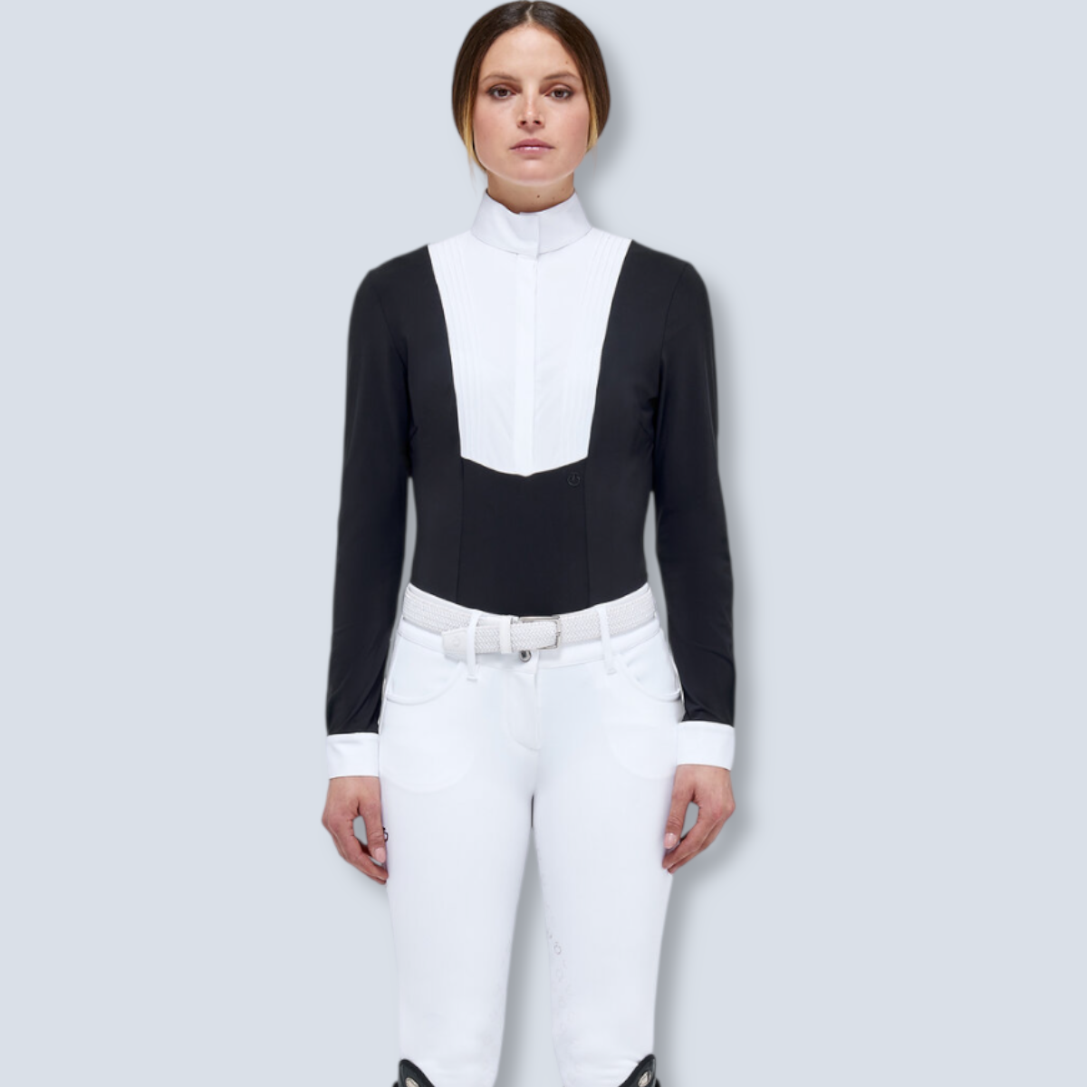 Cavalleria Toscana Women's American Long Sleeve Show Shirt-18