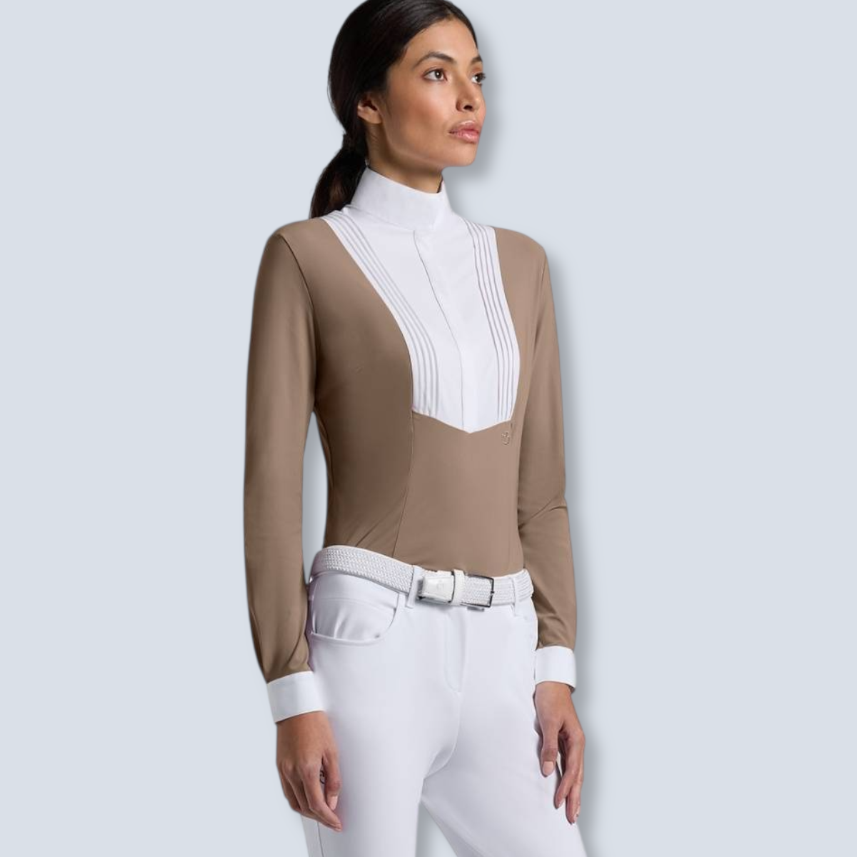 Cavalleria Toscana Women's American Long Sleeve Show Shirt-8