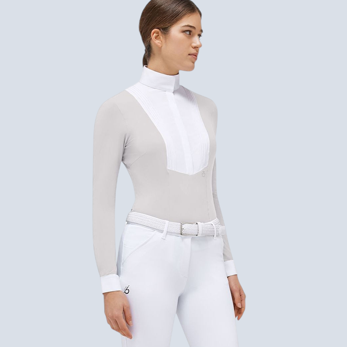 Cavalleria Toscana Women's American Long Sleeve Show Shirt-5