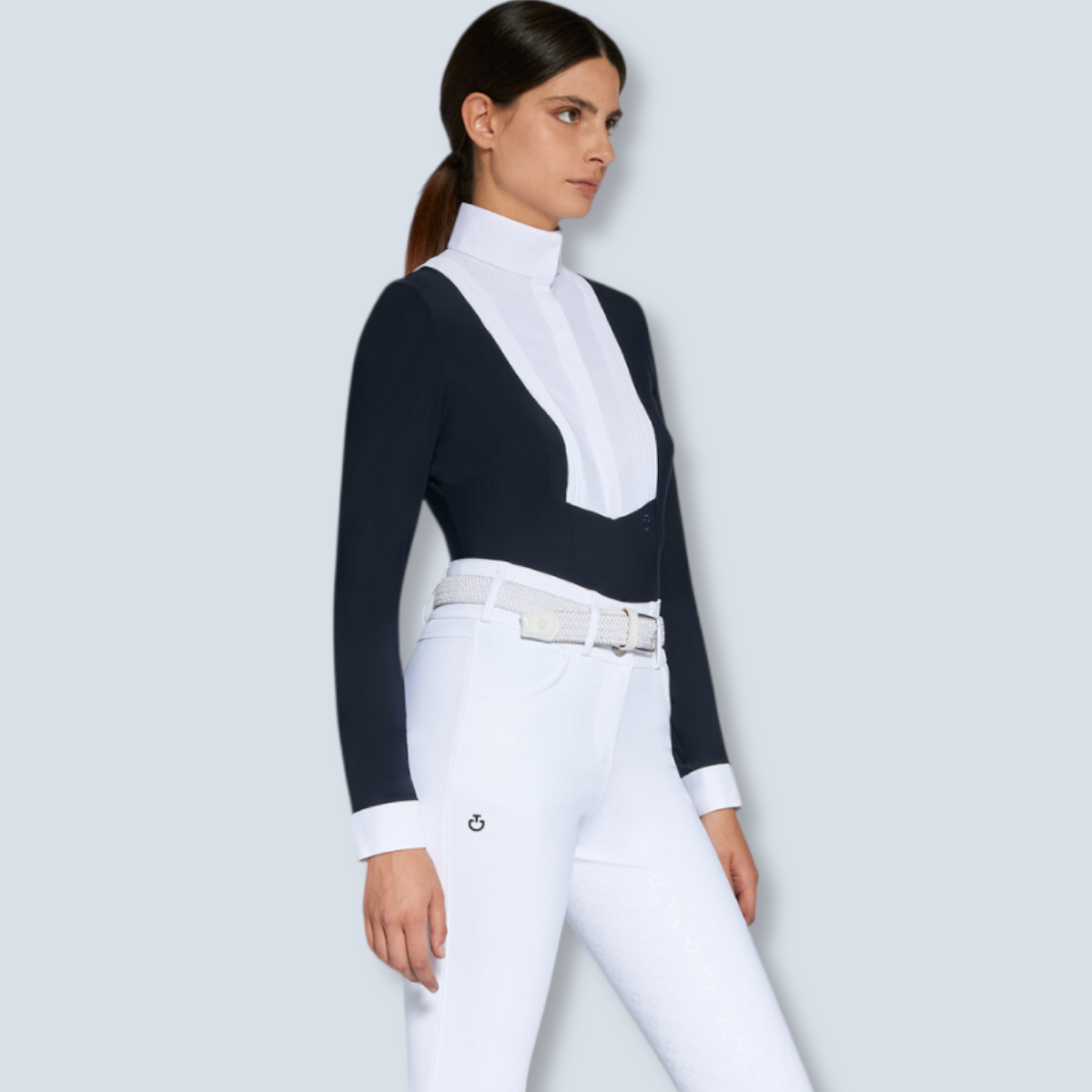 Cavalleria Toscana Women's American Long Sleeve Show Shirt-9