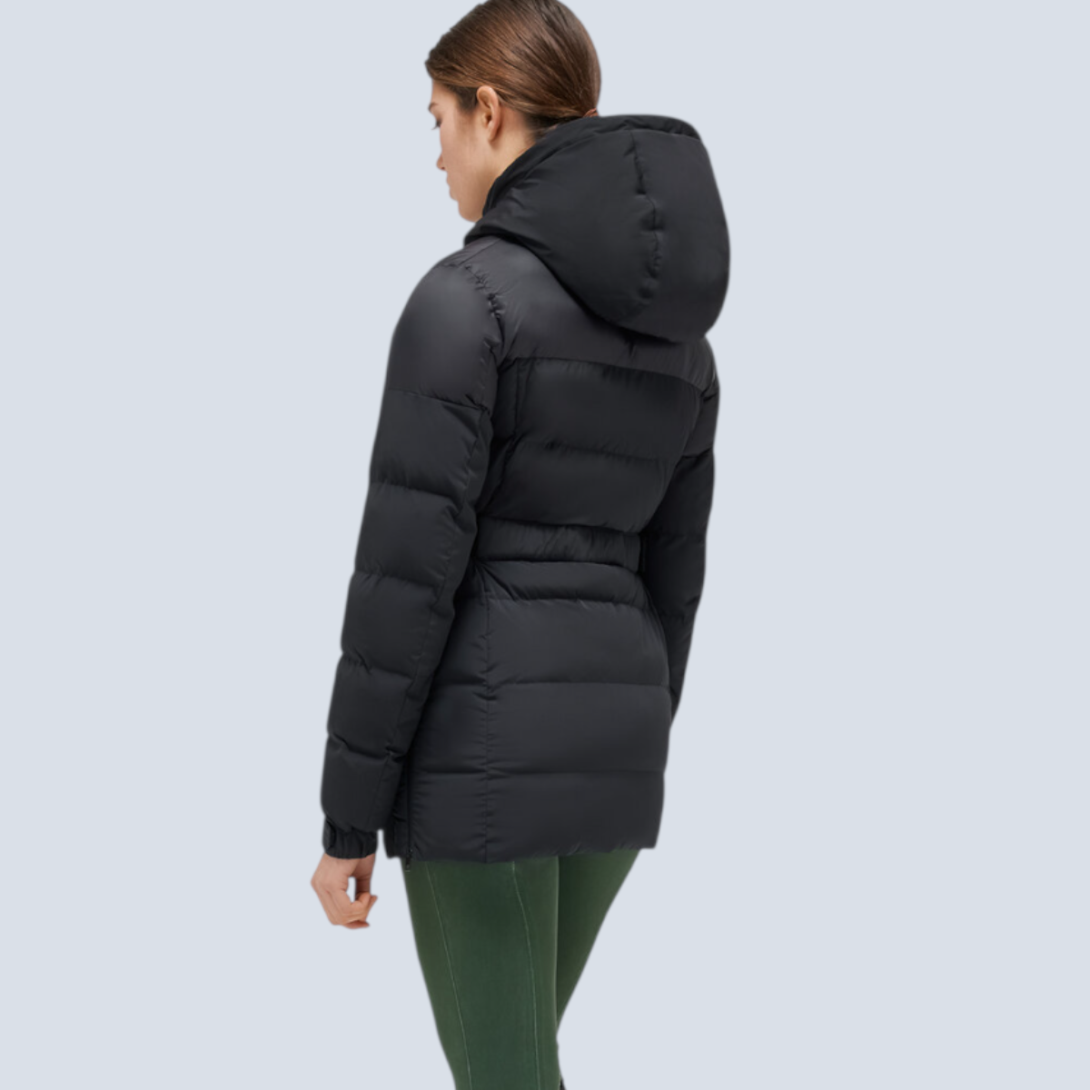 Cavalleria Toscana Women's Long Hood Belted Jacket-3