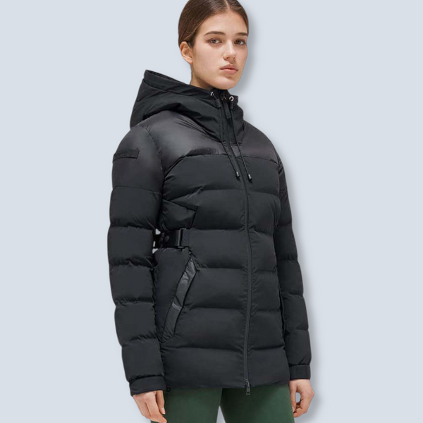 Cavalleria Toscana Women's Long Hood Belted Jacket