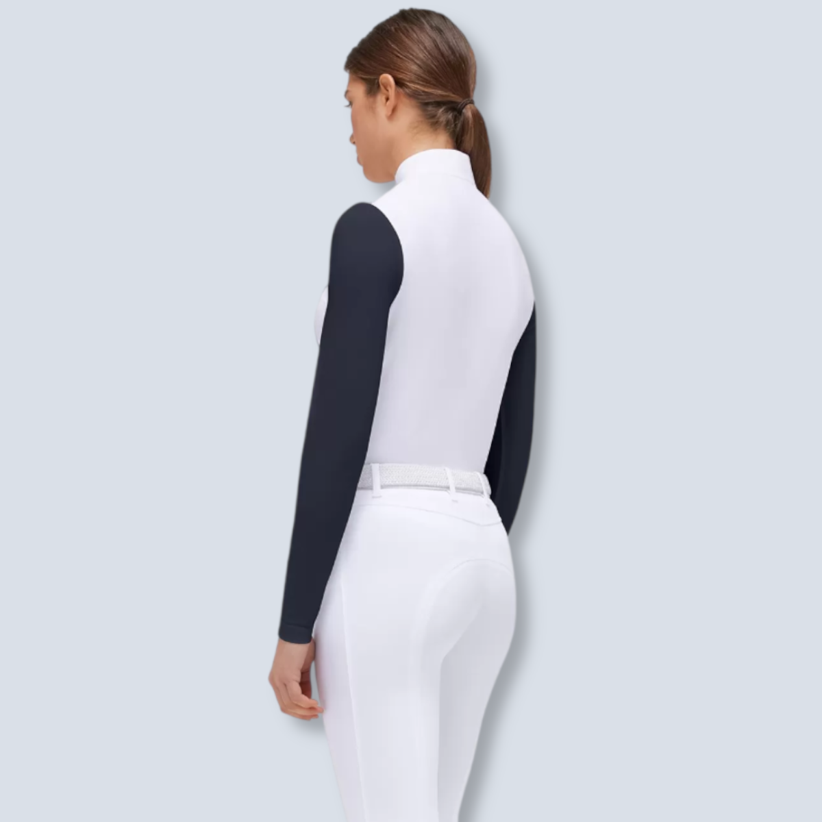 Cavalleria Toscana Women's Jersey Mesh Long Sleeve Show Shirt-2