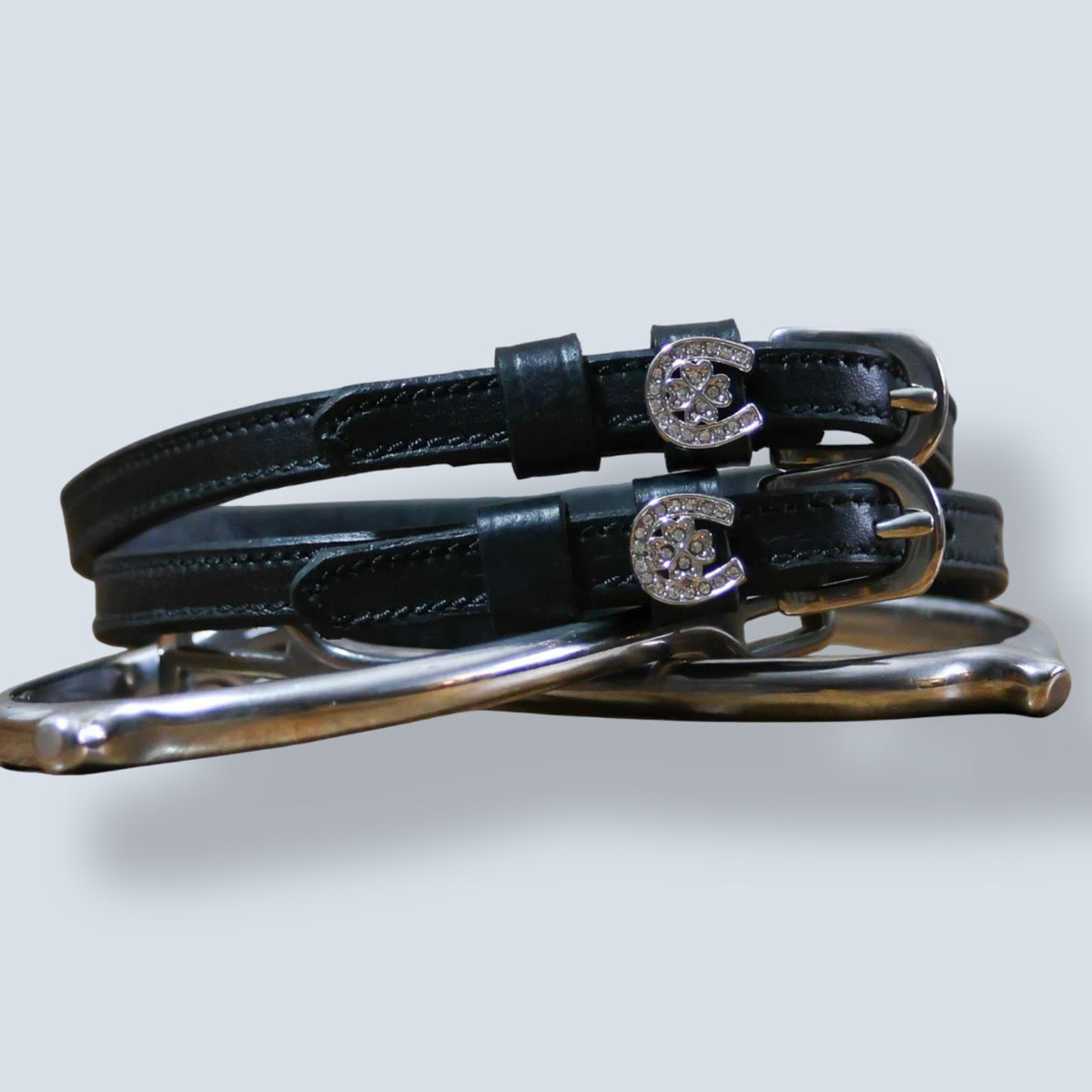 Dreamers & Schemers Horse Shoe Clover Spur Straps-2