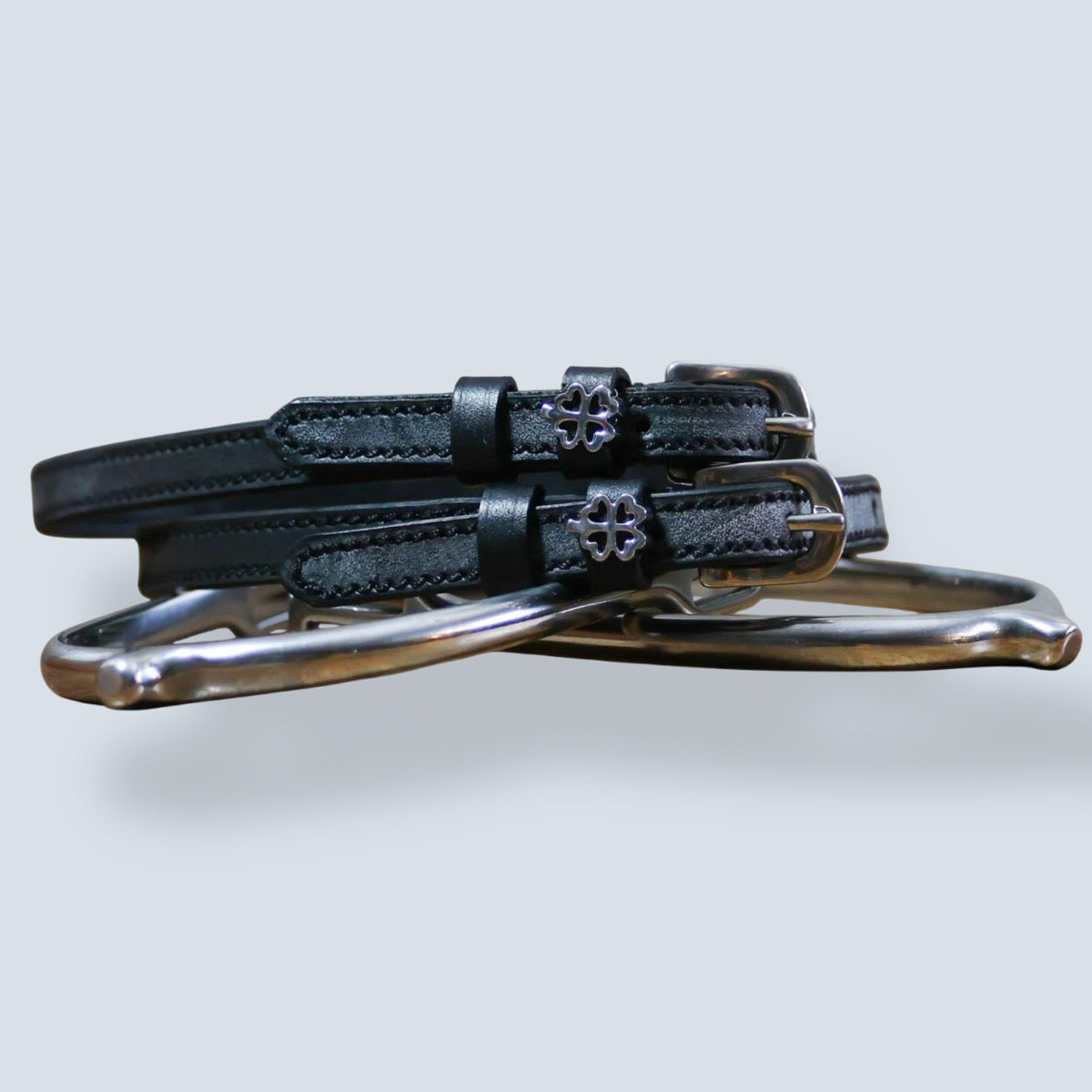 Dreamers & Schemers Silver Outline Clover Spur Straps-2