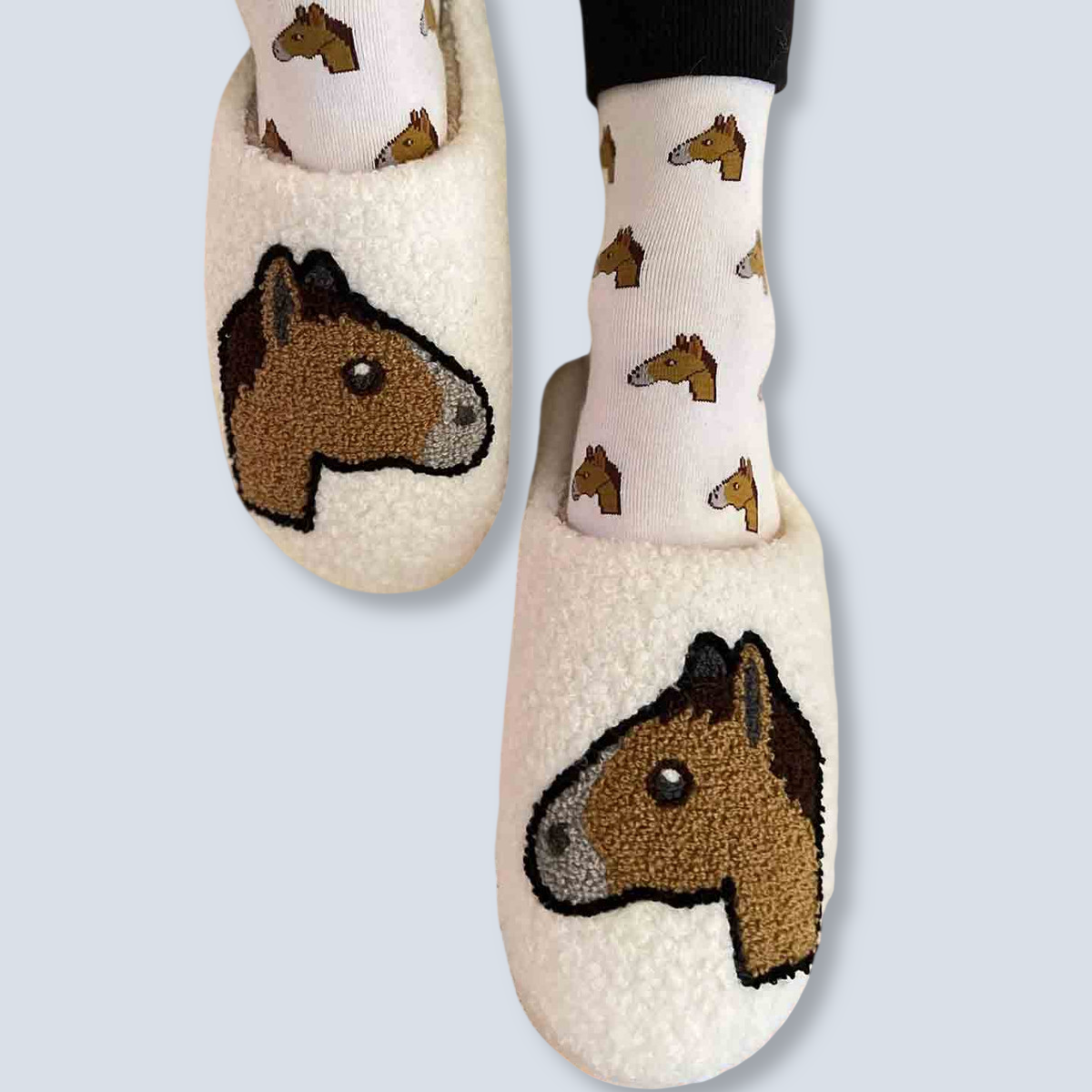 Dreamers & Schemers Horse Head Emoji Slipper-1