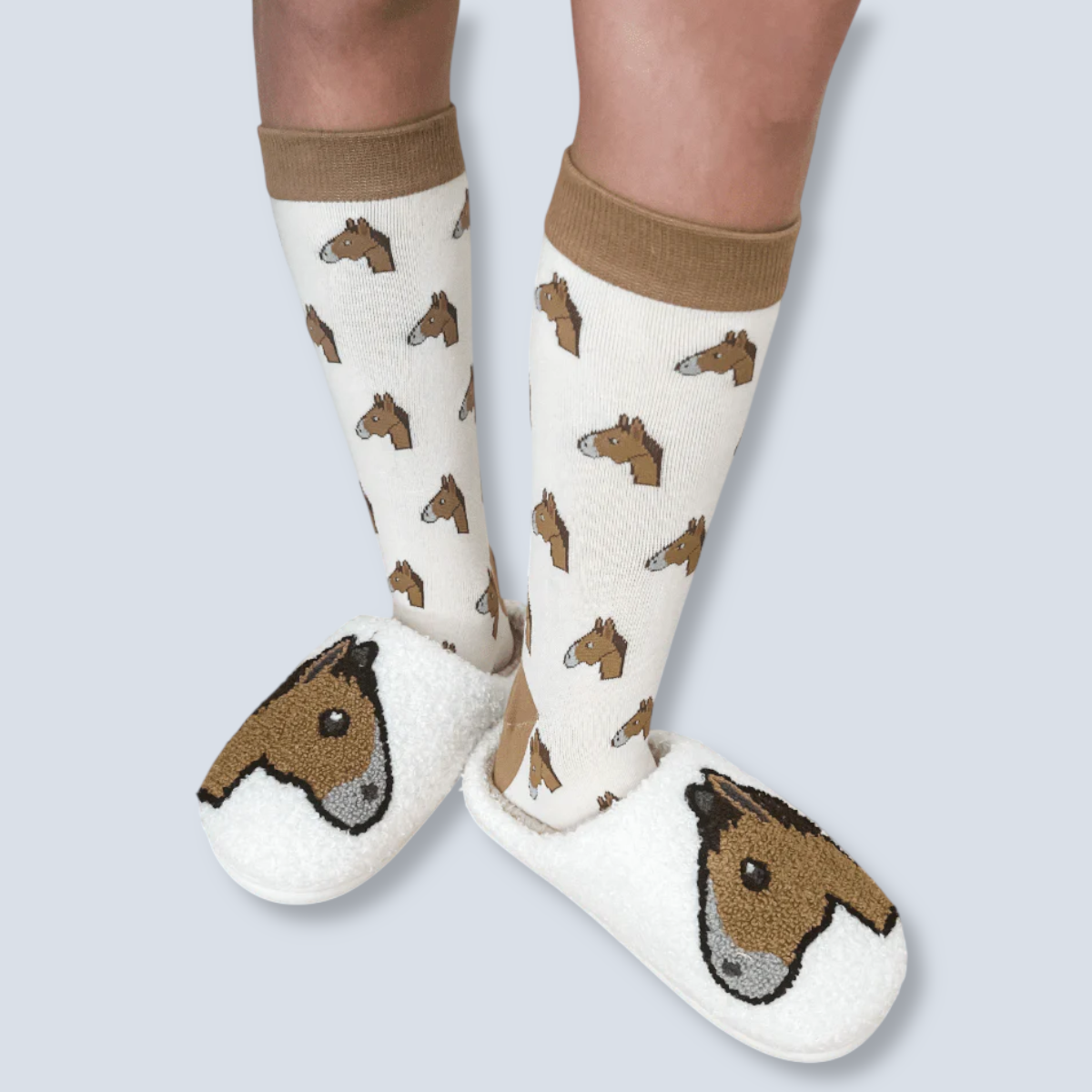 Dreamers & Schemers Horse Head Emoji Slipper-2
