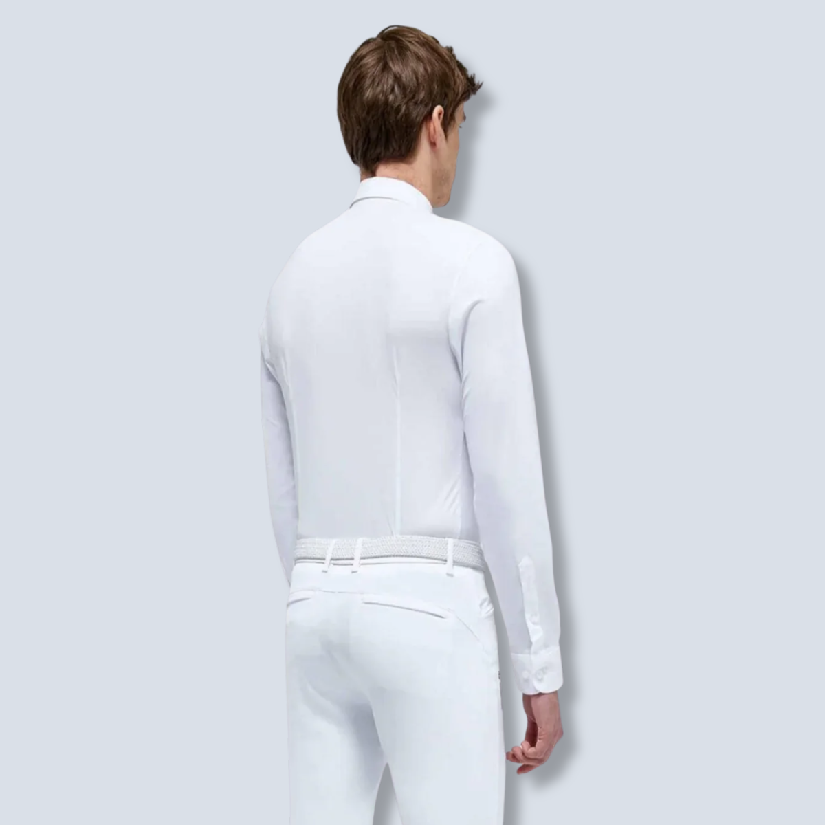 Cavalleria Toscana Men's Revo Jersey Mesh Long Sleeve Show Shirt-2