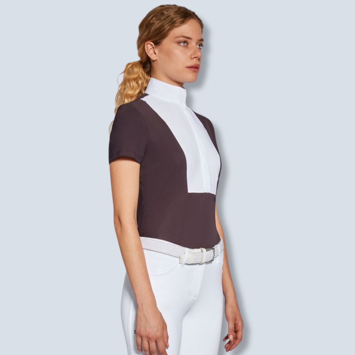 Cavalleria Toscana Jersey  Short Sleeve Competition shirt with Poplin Bib-1