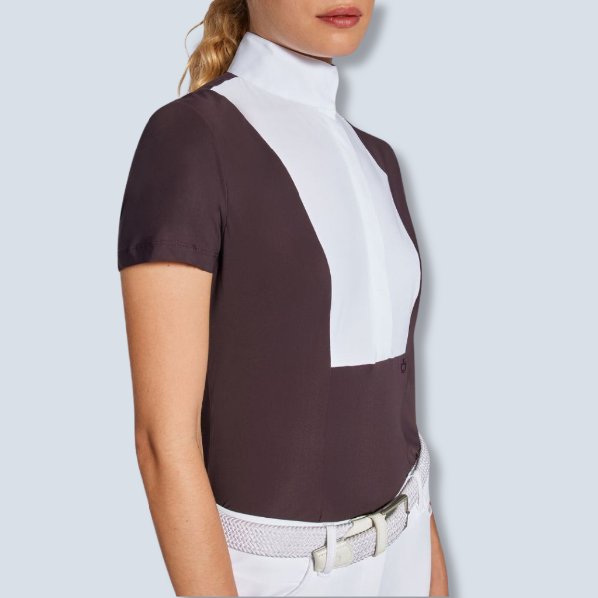 Cavalleria Toscana Jersey  Short Sleeve Competition shirt with Poplin Bib-3