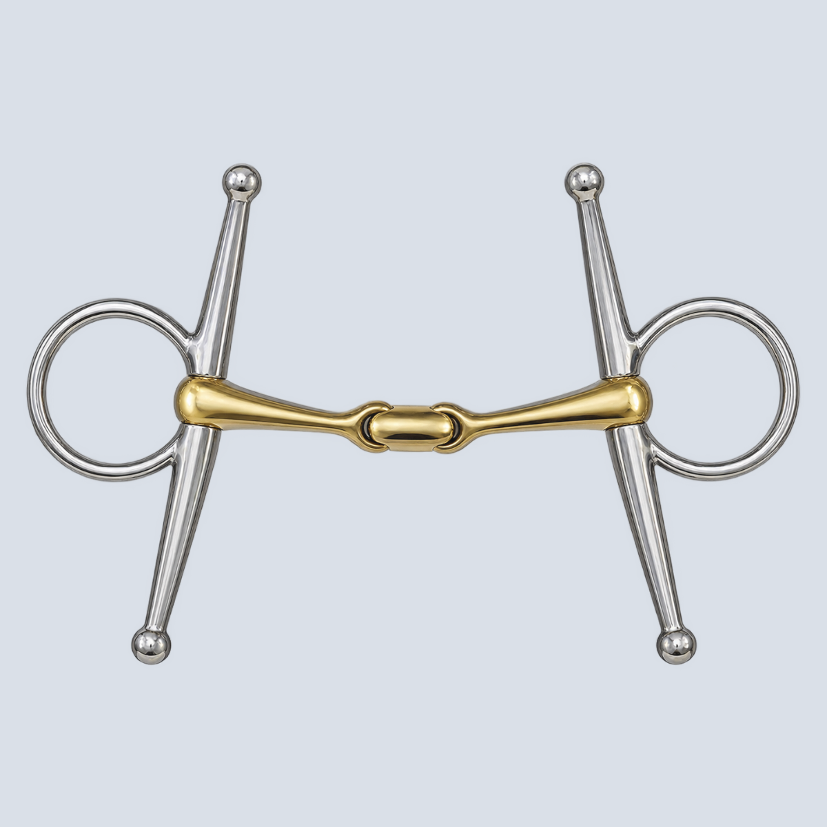 Full Cheek Bit with Trutle link Lockable Golden Mouth SS 13.5cm-1