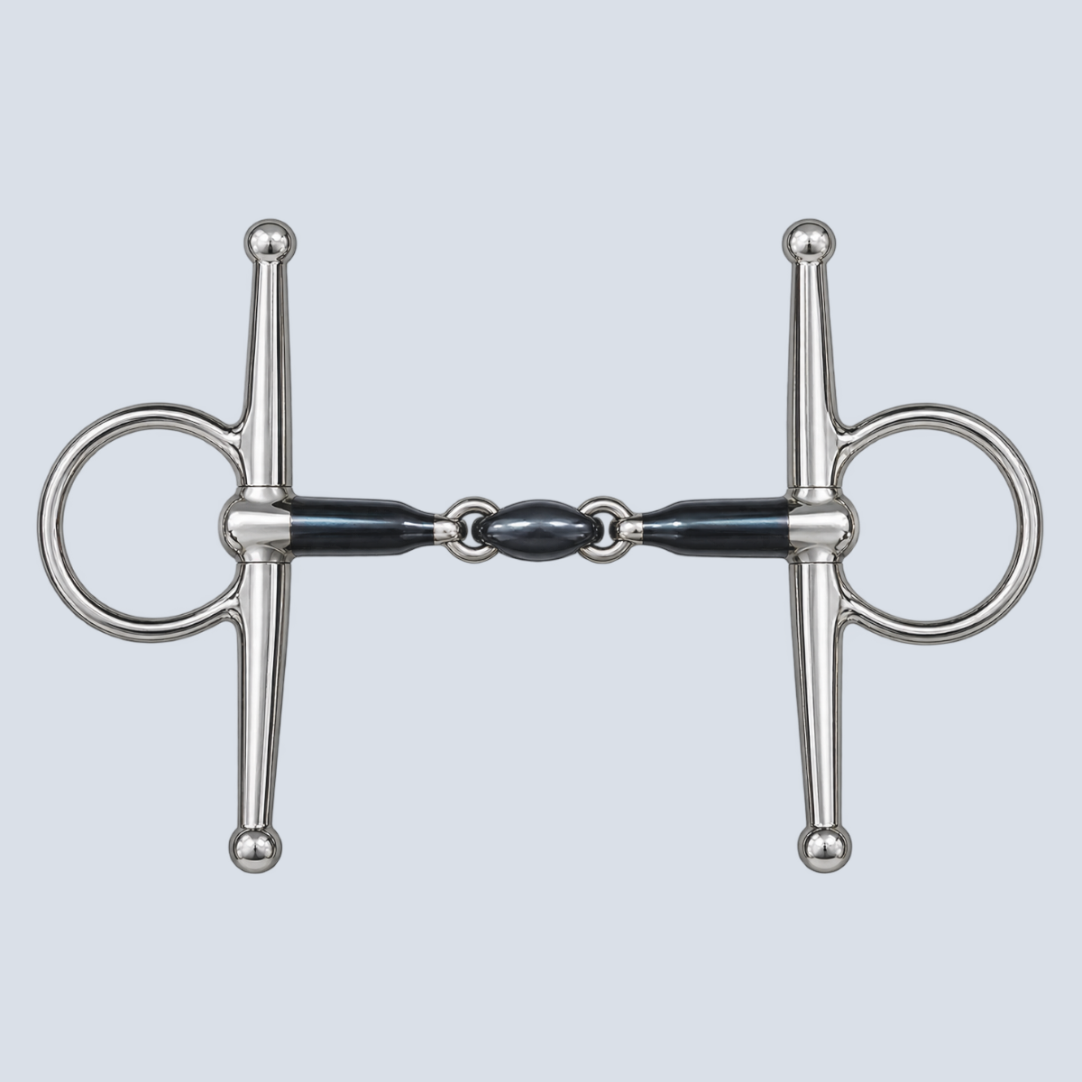 Full Cheek bit Double Broken bulb link Blue 13.5cm-1