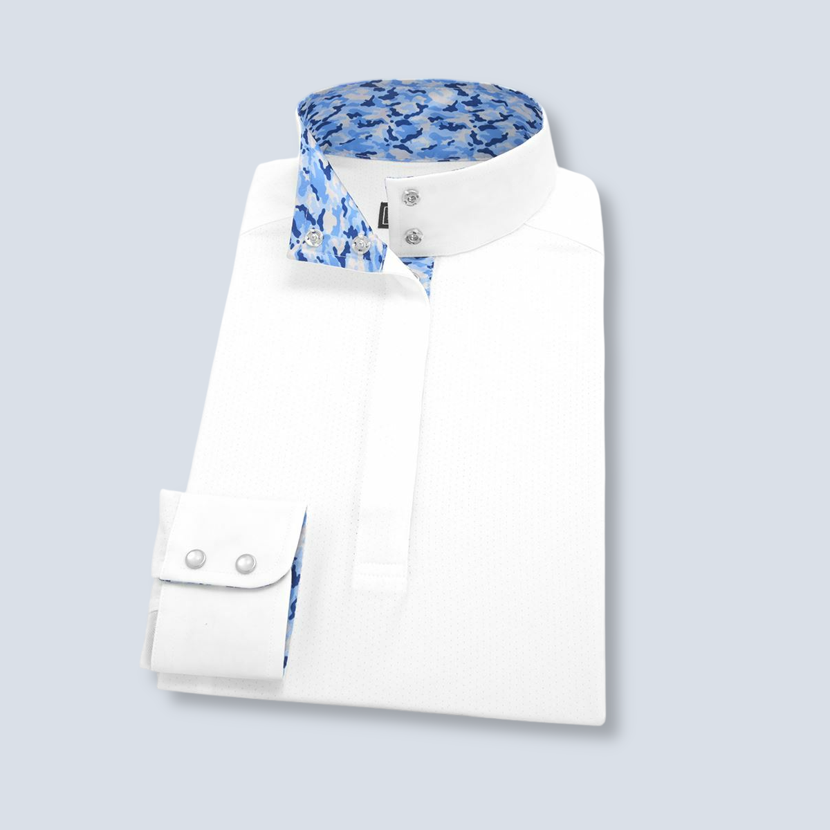 Essex Classics Talent Yarn Long Sleeve Show Shirt - Blue Camo